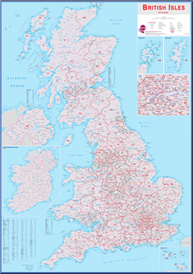 Postcode  on Postcode Map Of British Isles