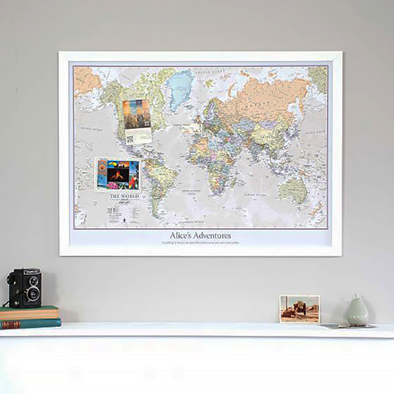 Personalised Classic World Map - Gifts for Her