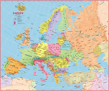 Children's Map Of Europe