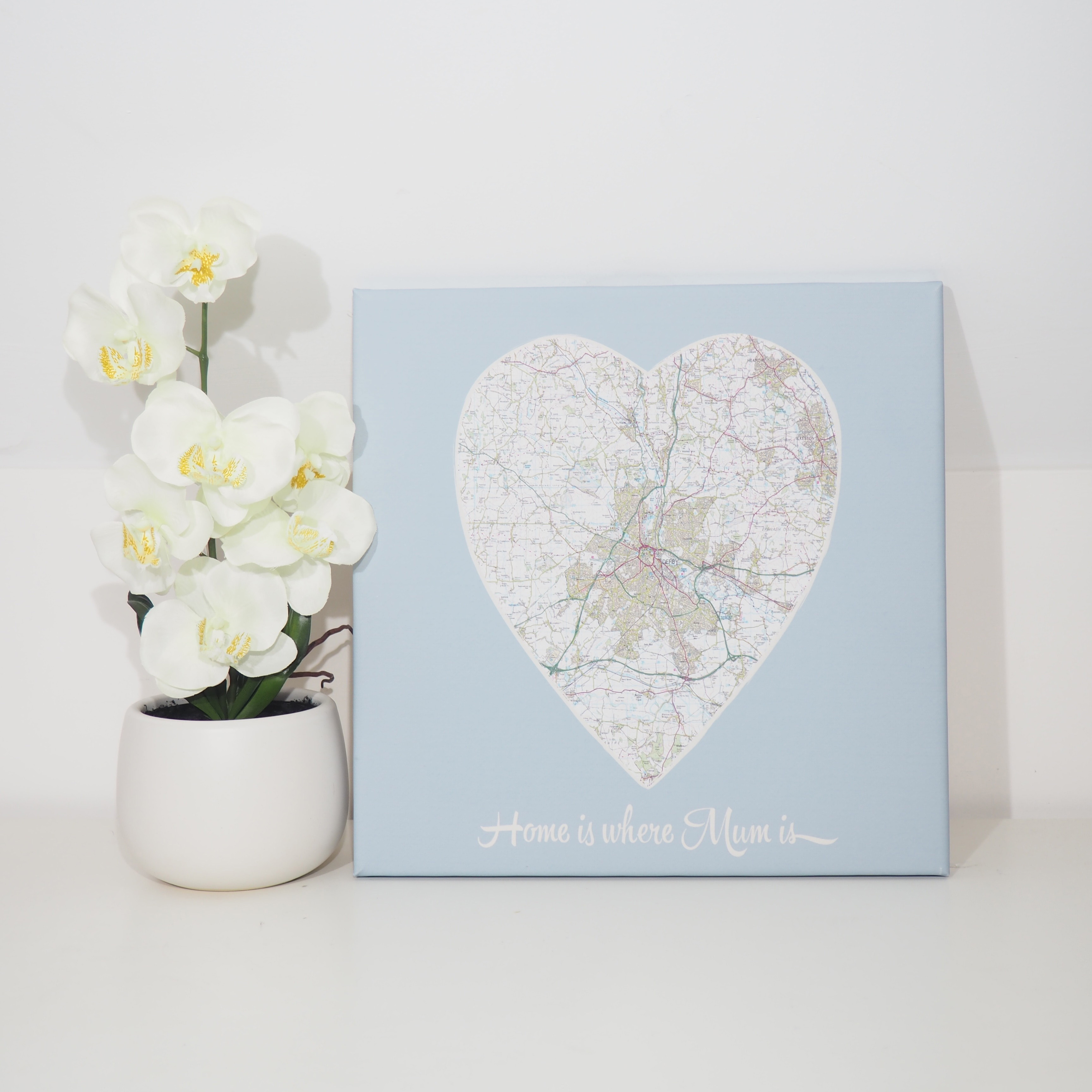 Personalised 'Home is Where Mum Is' Map