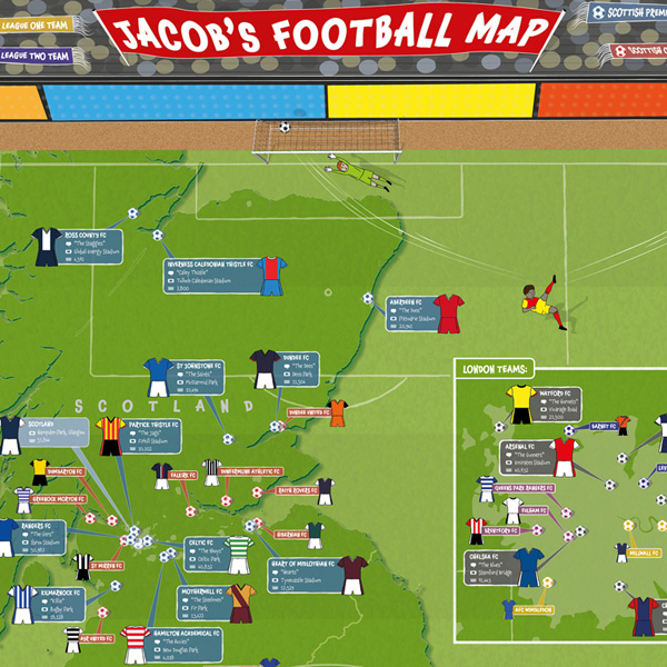 Personalised Football Fan's Stadium Map