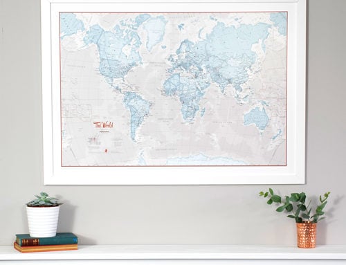 Treat yourself with our range of Framed World Maps!