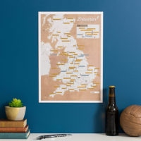 Breweries map print