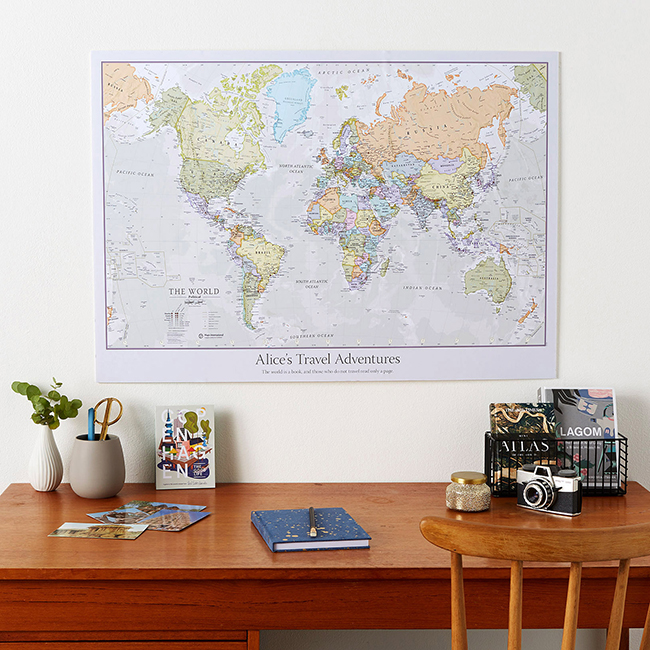 Personalised Classic World Map