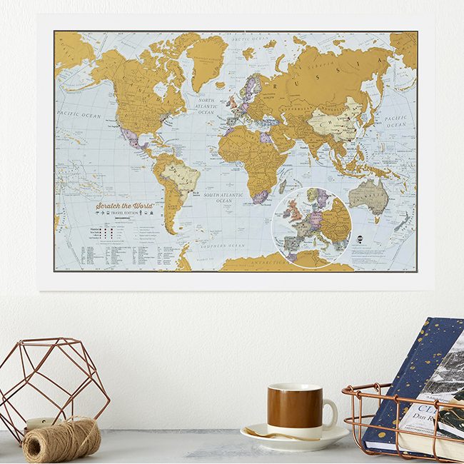 Scratch the World Travel edition map image