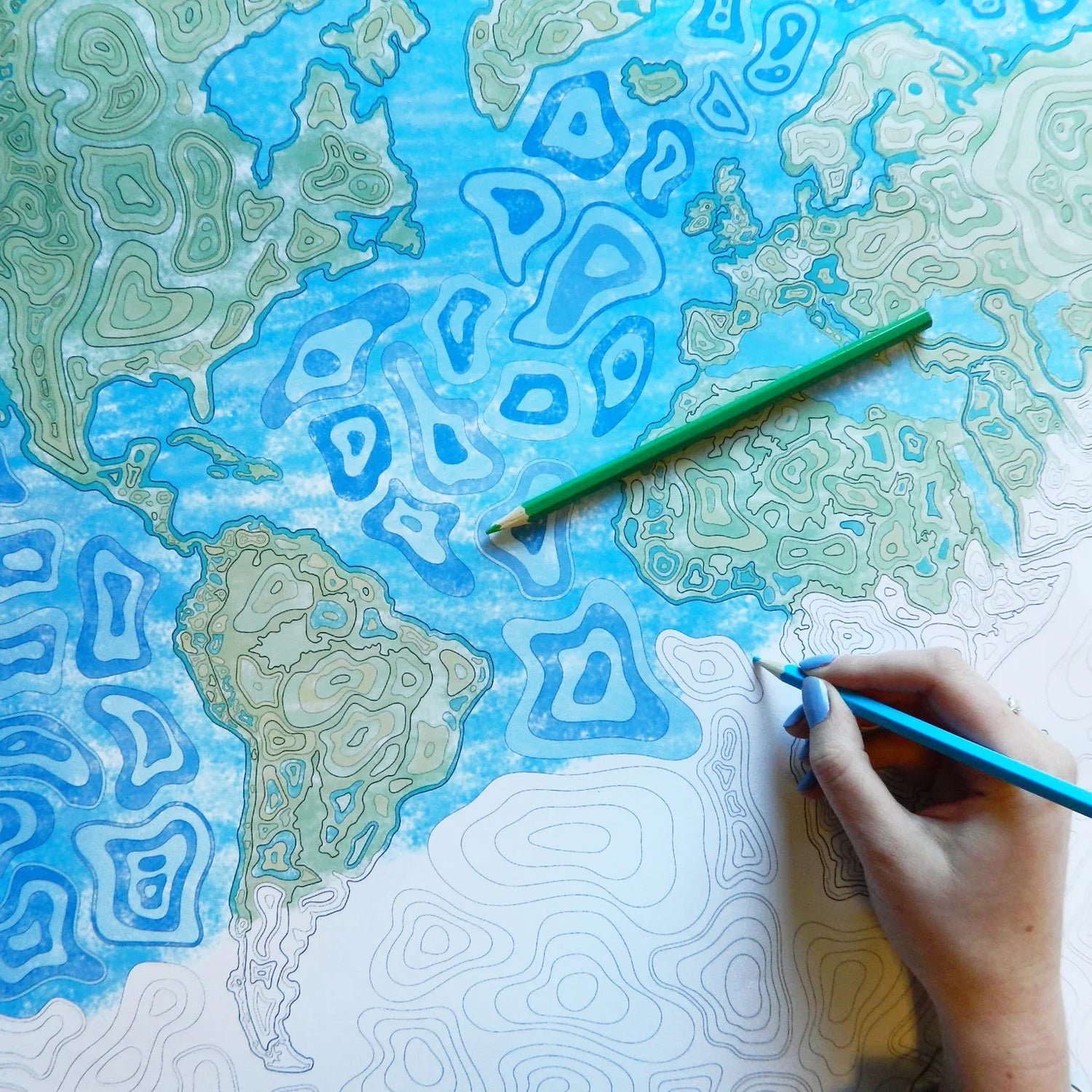 Art Therapy – Colouring in maps