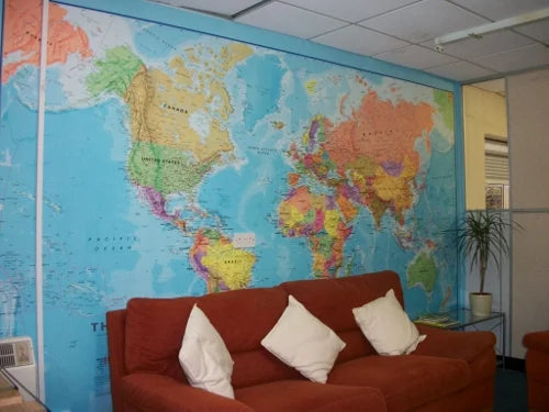 Map of the World Wallpaper in the Maps International Office
