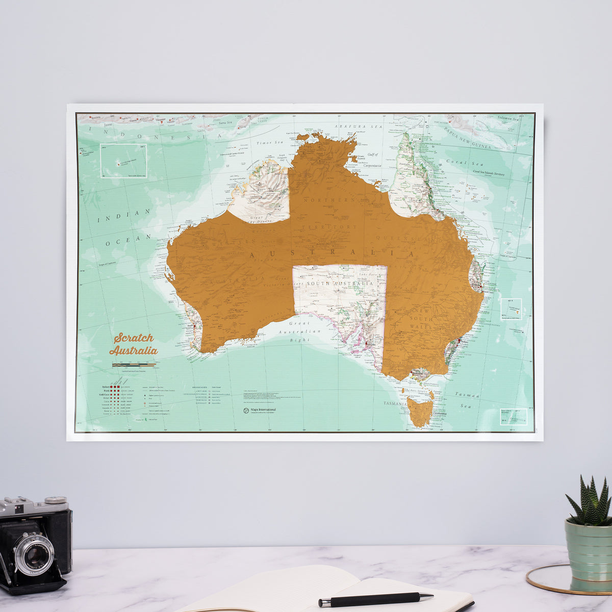 Scratch Travel Map Of Australia no Frame