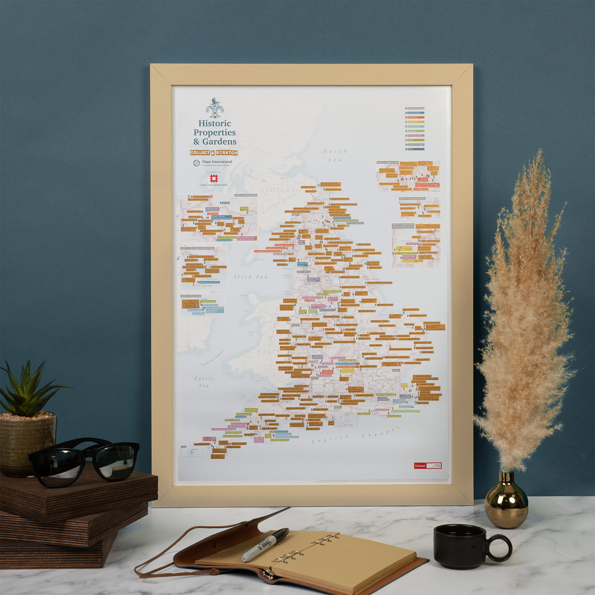 UK01733_S_BWOAK - English Heritage Scratch Off Sites Print
