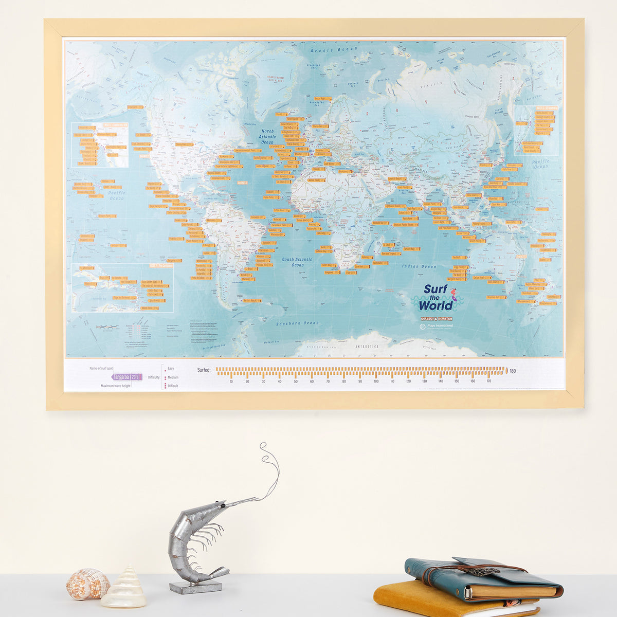 WM01703_S_BWOAK - Scratch The World® Surf Map