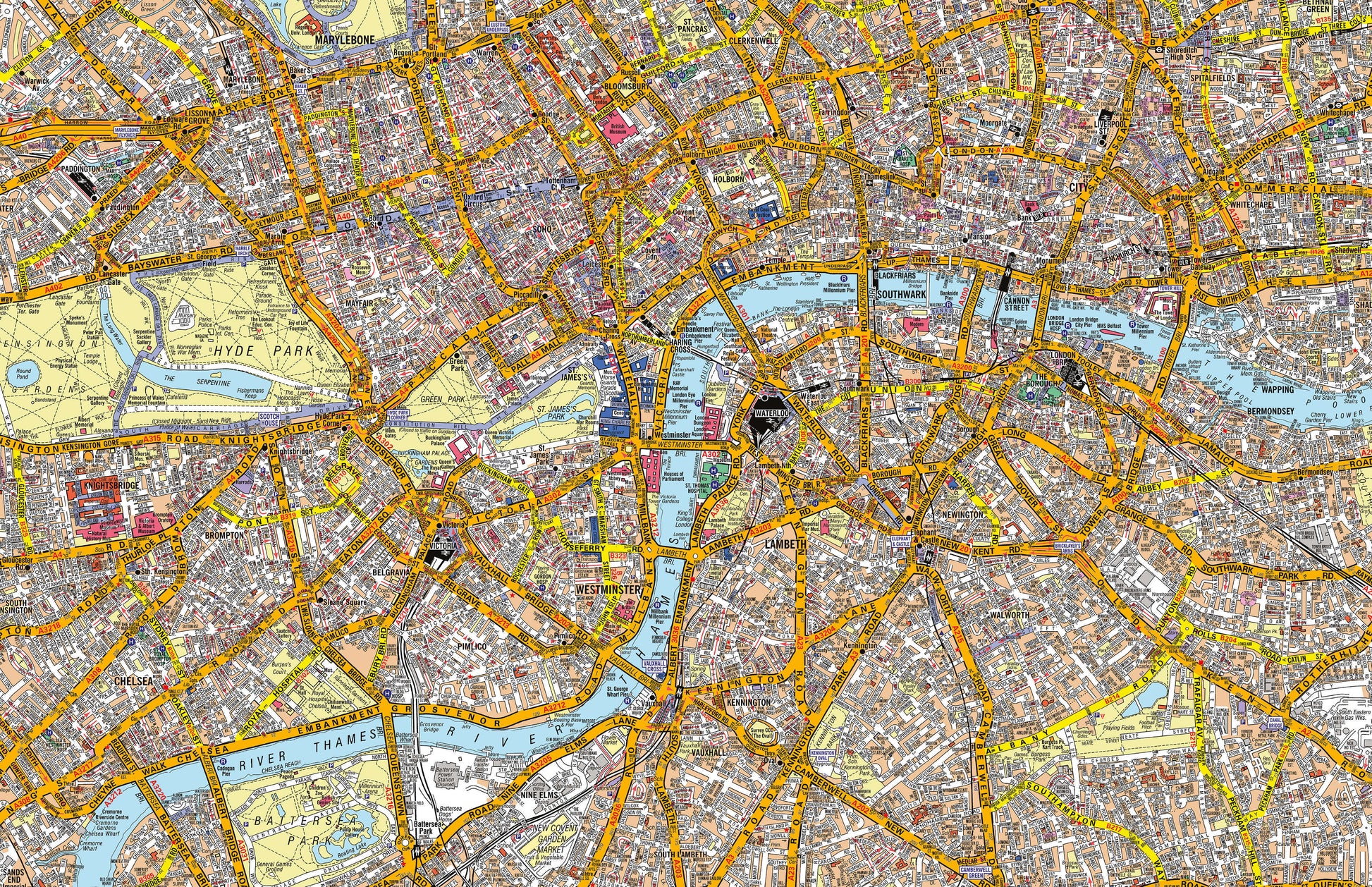 AZ01378_M_CANRL - A-Z Canvas London Street Map