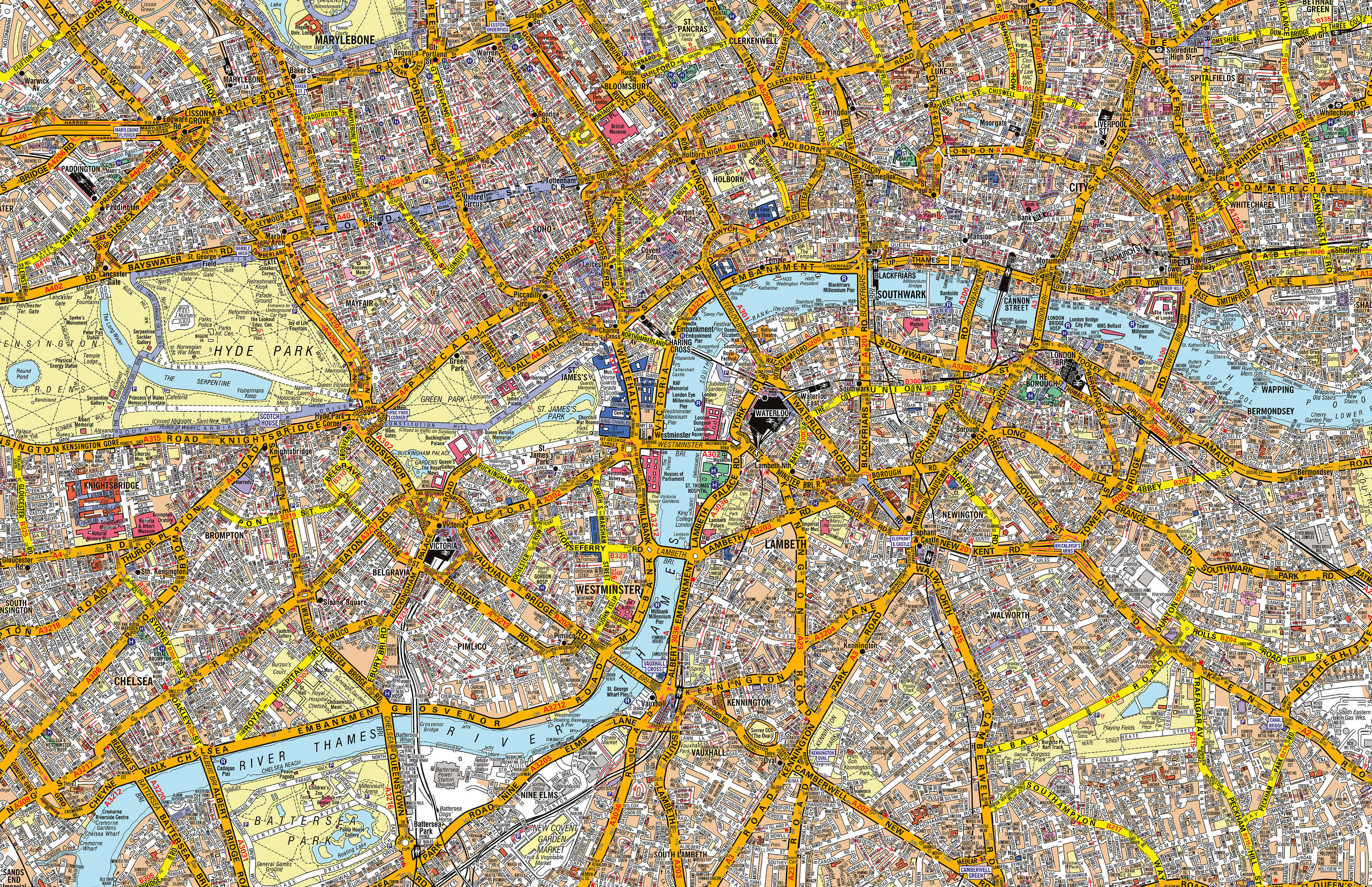 AZ01378_M_CANRL - A-Z Canvas London Street Map