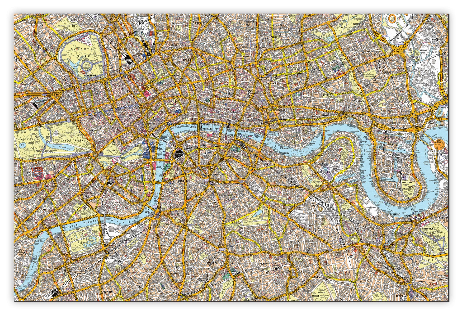 AZ01378_L_CANVA - A-Z Canvas London Street Map