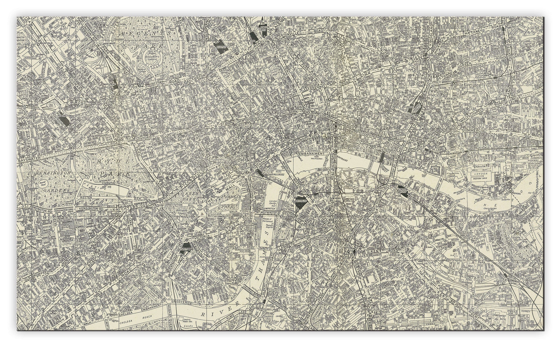 AZ01399_H_CANVA - A-Z Historical Canvas Map Central London