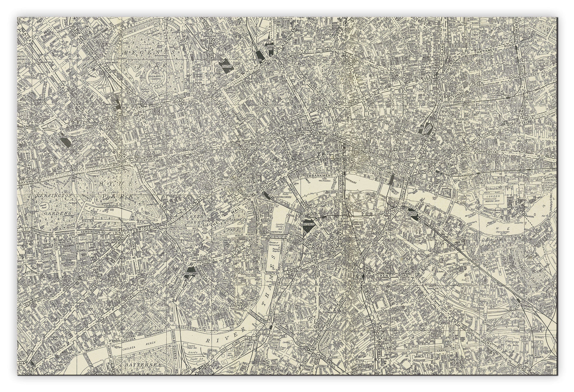 AZ01399_L_CANVA - A-Z Historical Canvas Map Central London