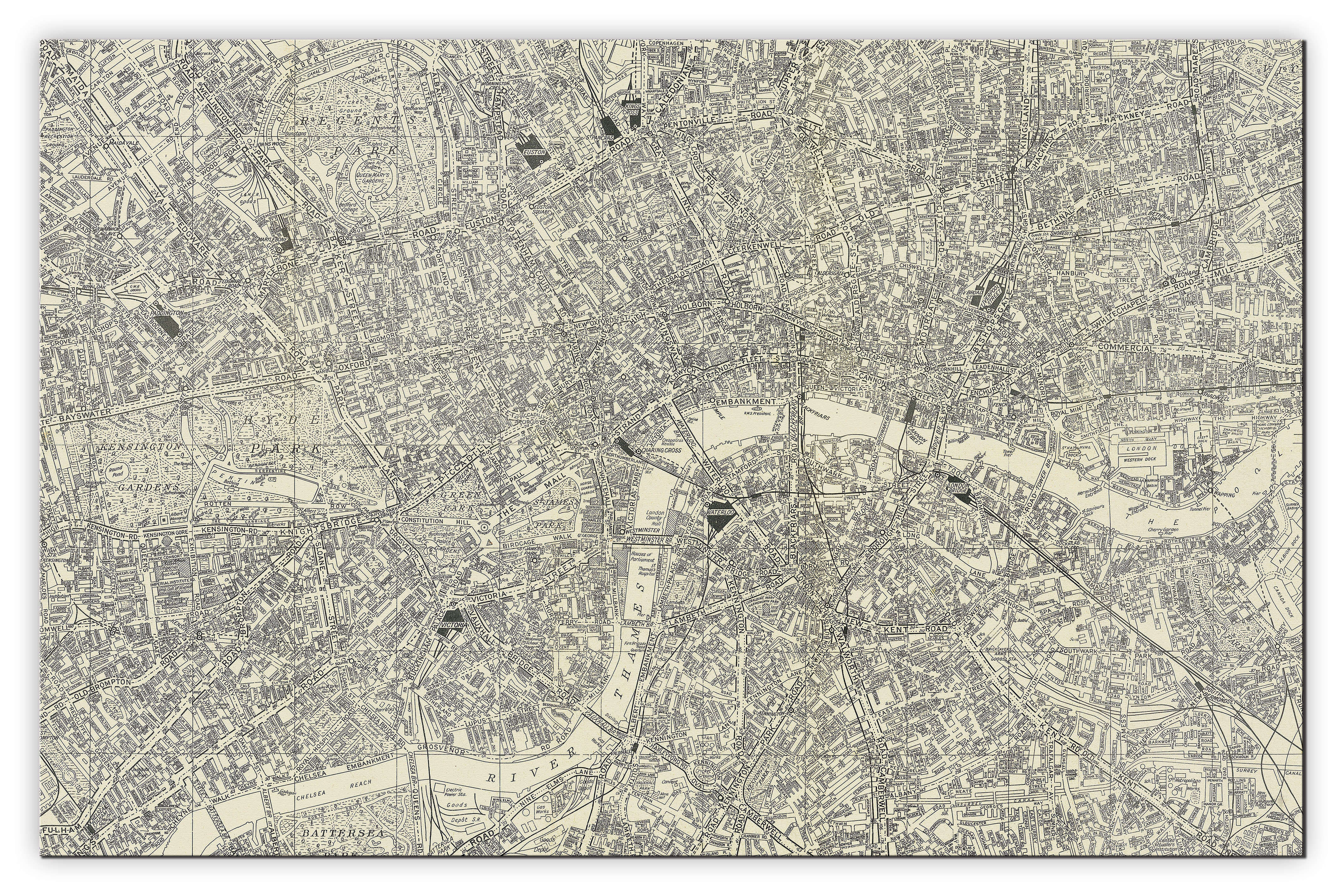 AZ01399_M_CANVA - A-Z Historical Canvas Map Central London