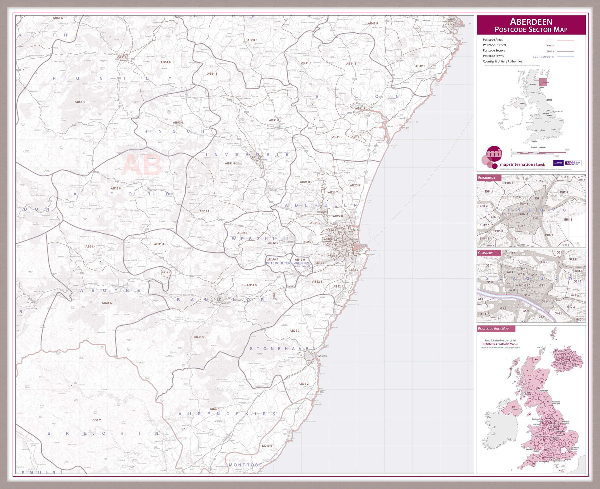 UK00760_L_MGFAL - Aberdeen Postcode Sector Map