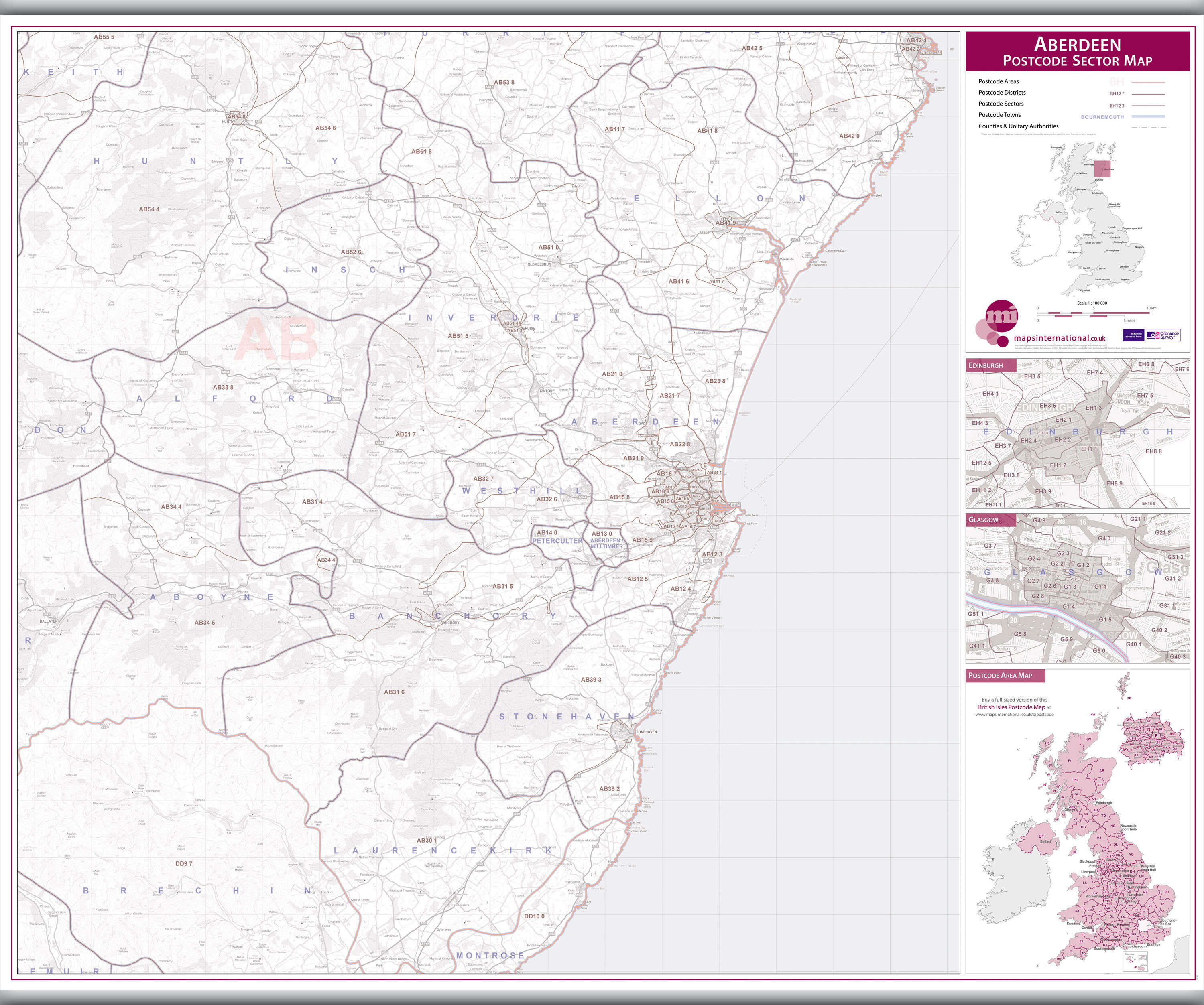 UK00760_L_LAMHB - Aberdeen Postcode Sector Map