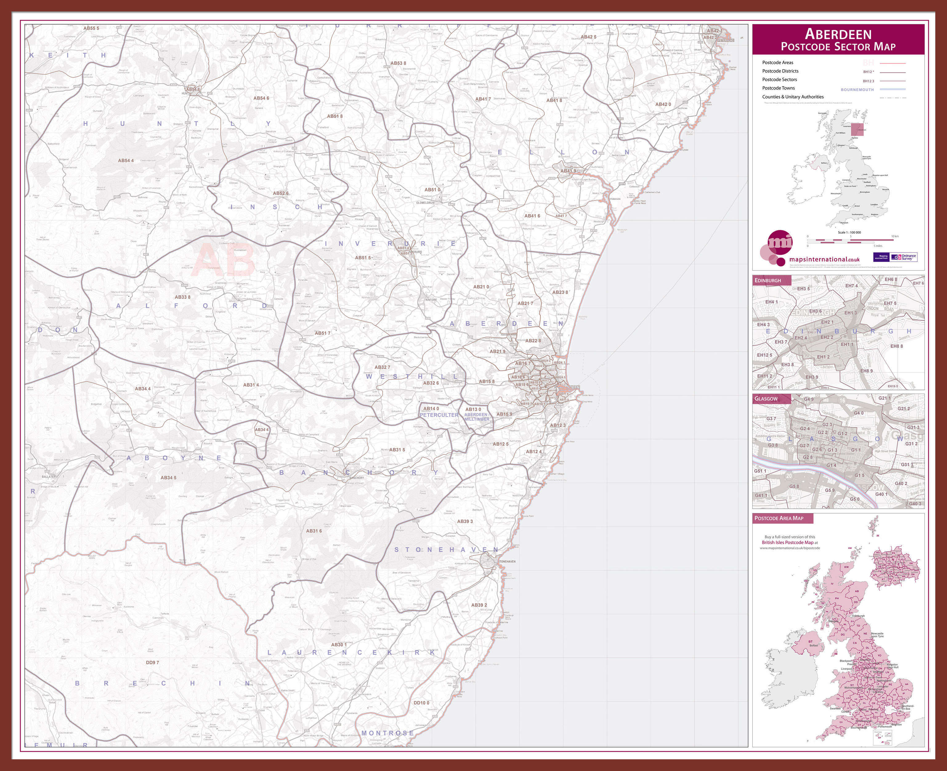 UK00760_L_LBDOK - Aberdeen Postcode Sector Map