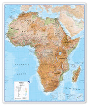 Africa Wall Map Physical Canvas Canva