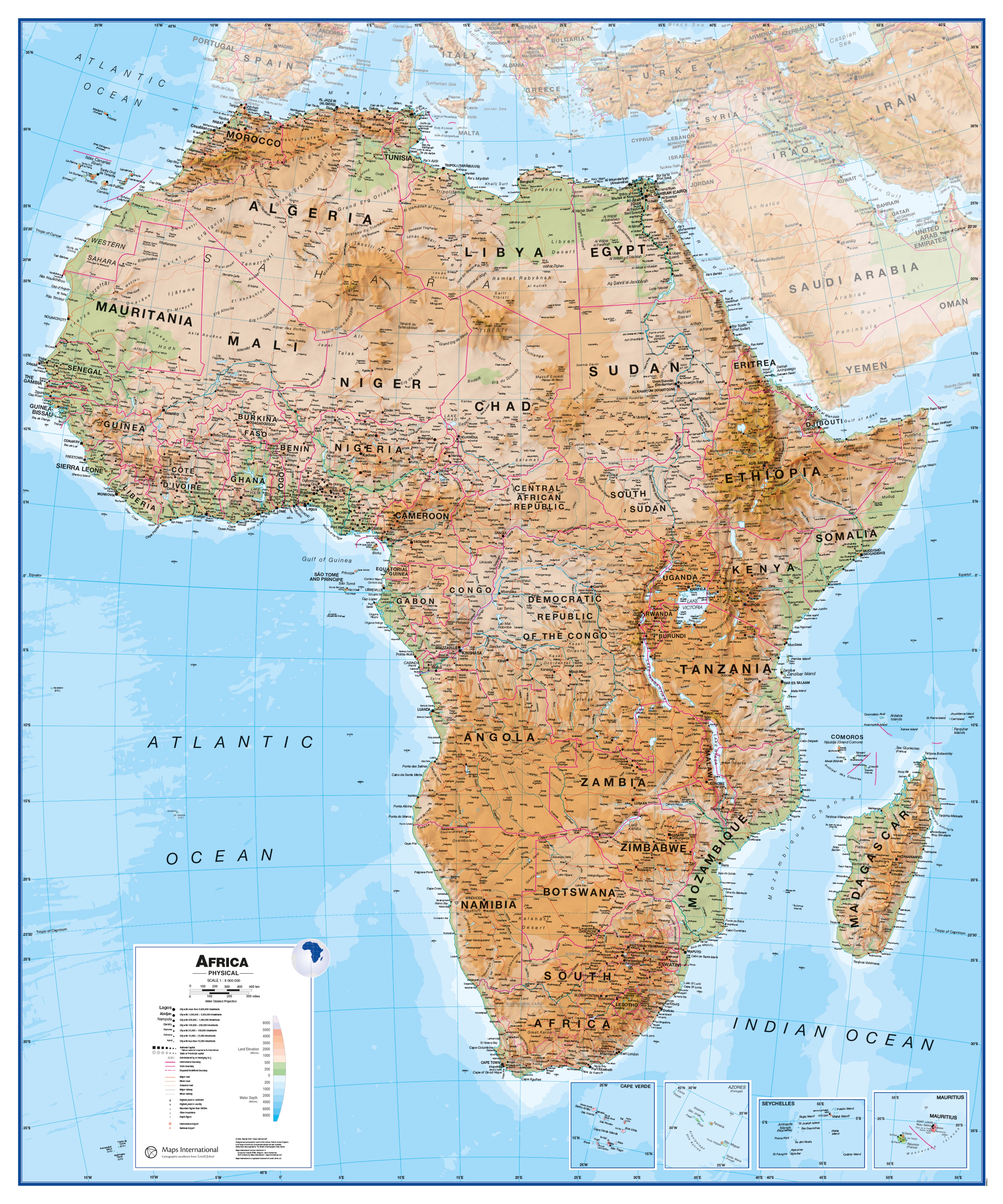 CT00406_LU_MGFAL - Africa Wall Map Physical