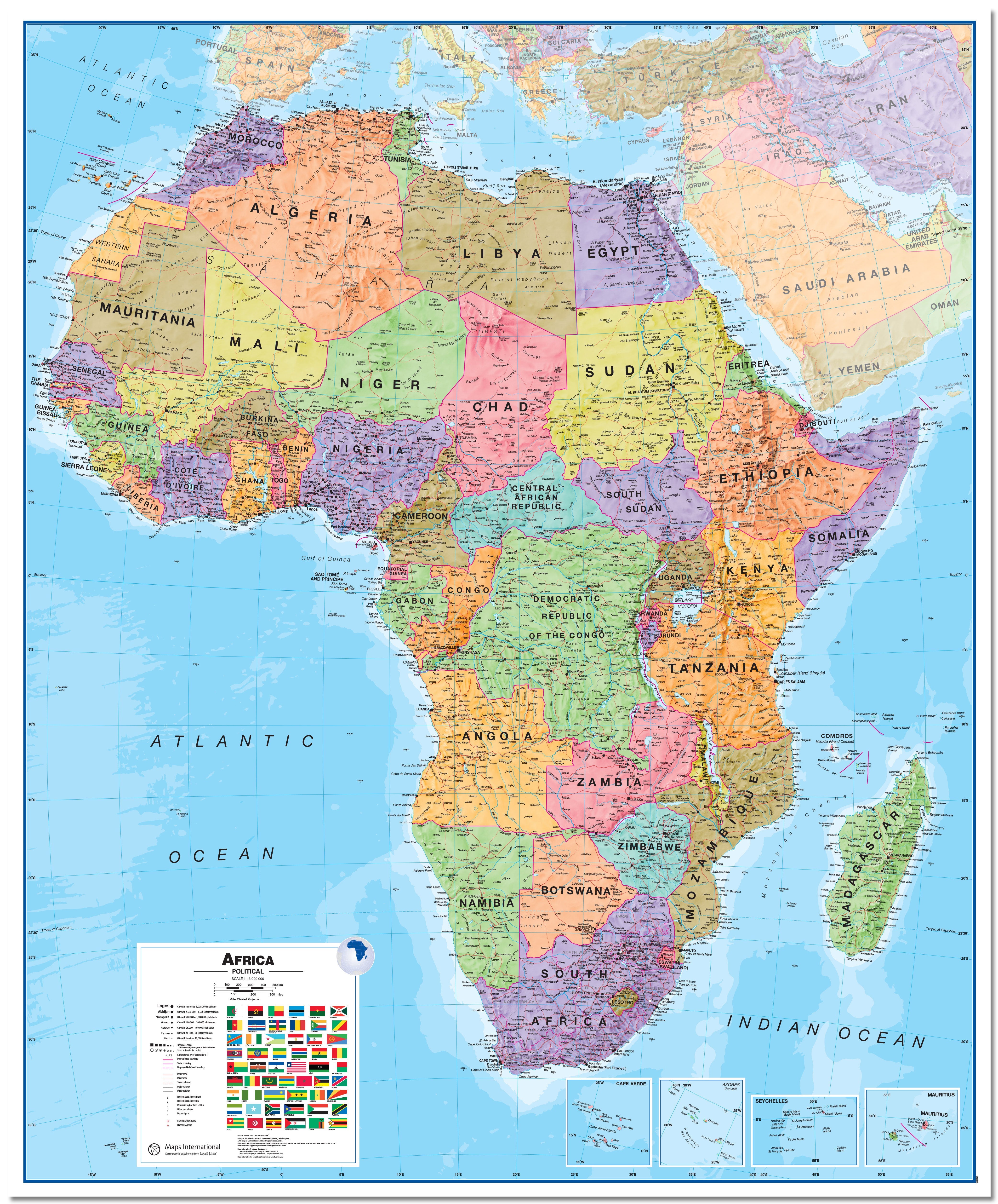 CT00014_LU_LMBRD - Africa Wall Map Political