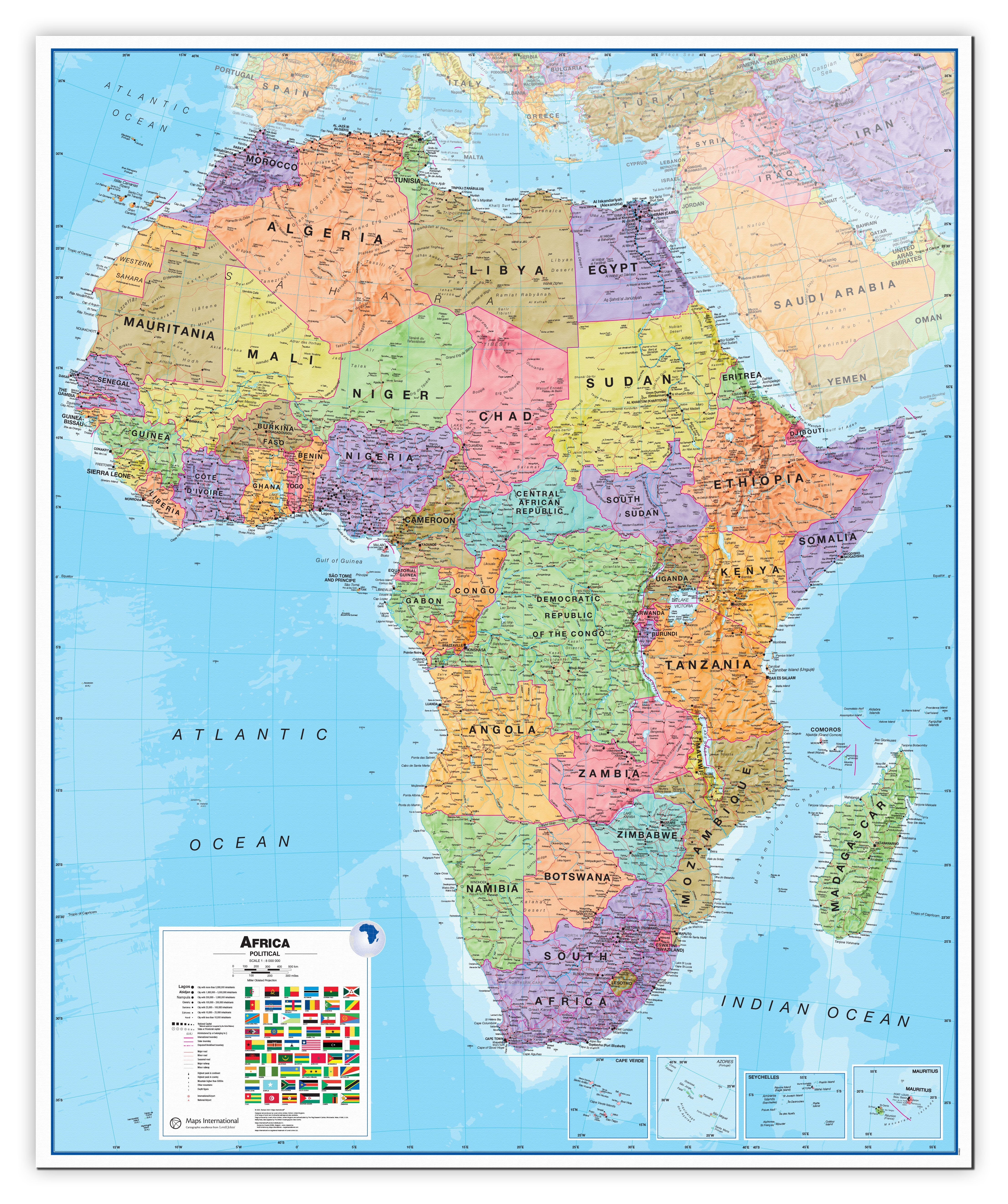 CT00014_LU_CANVA - Africa Wall Map Political