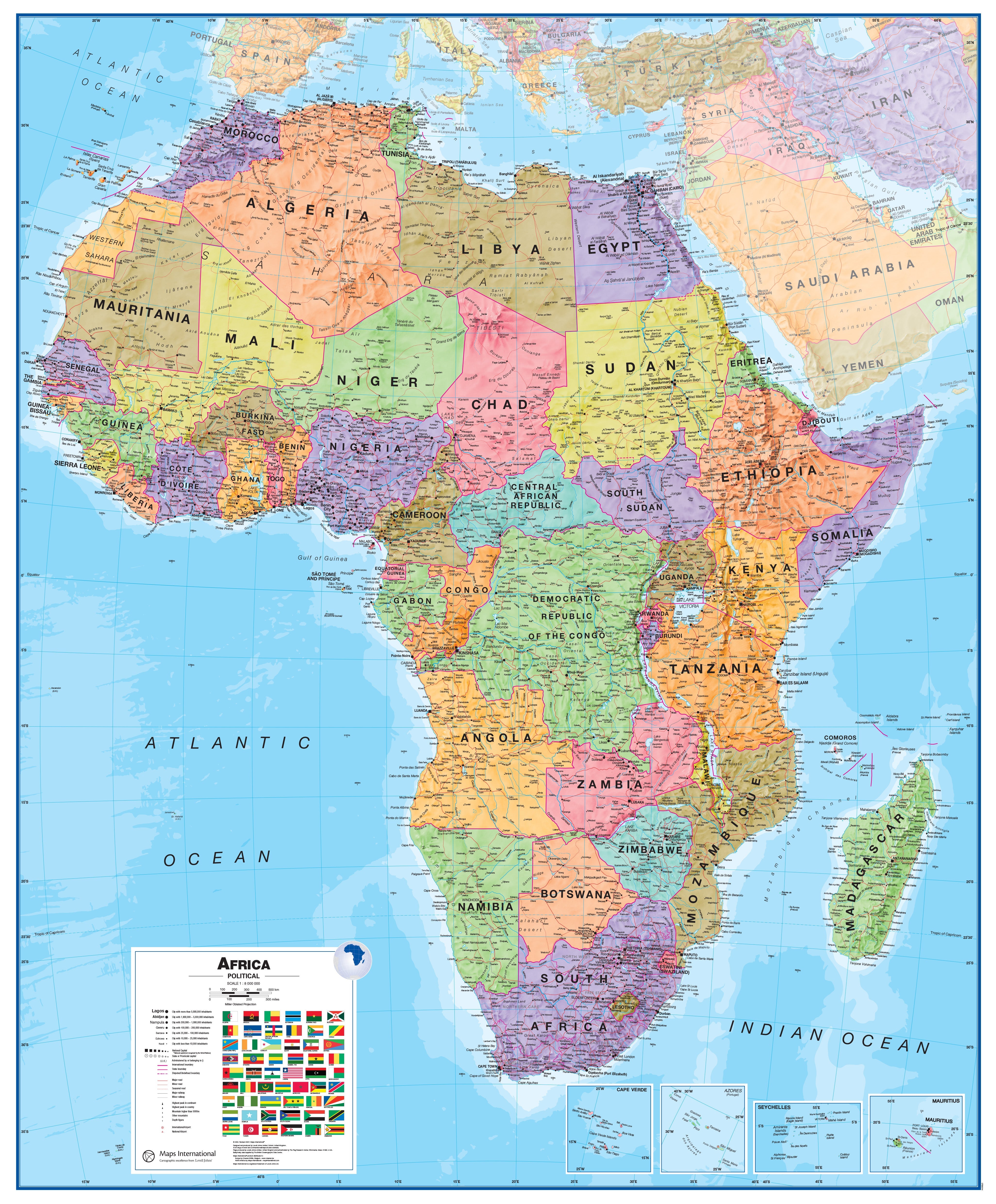 CT00014_LU_FSLAM - Africa Wall Map Political