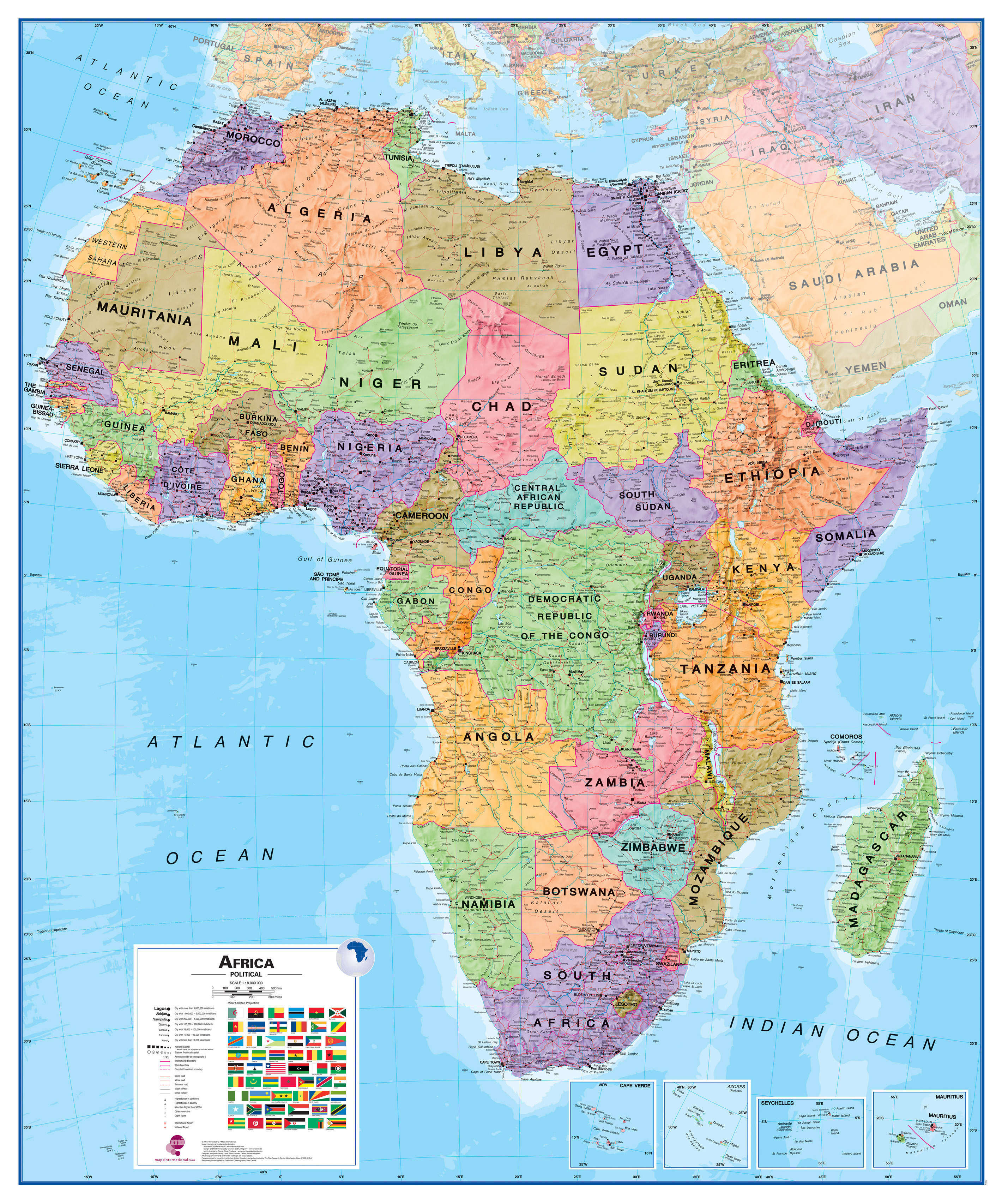 CT00014_L_CANRL - Africa Wall Map Political