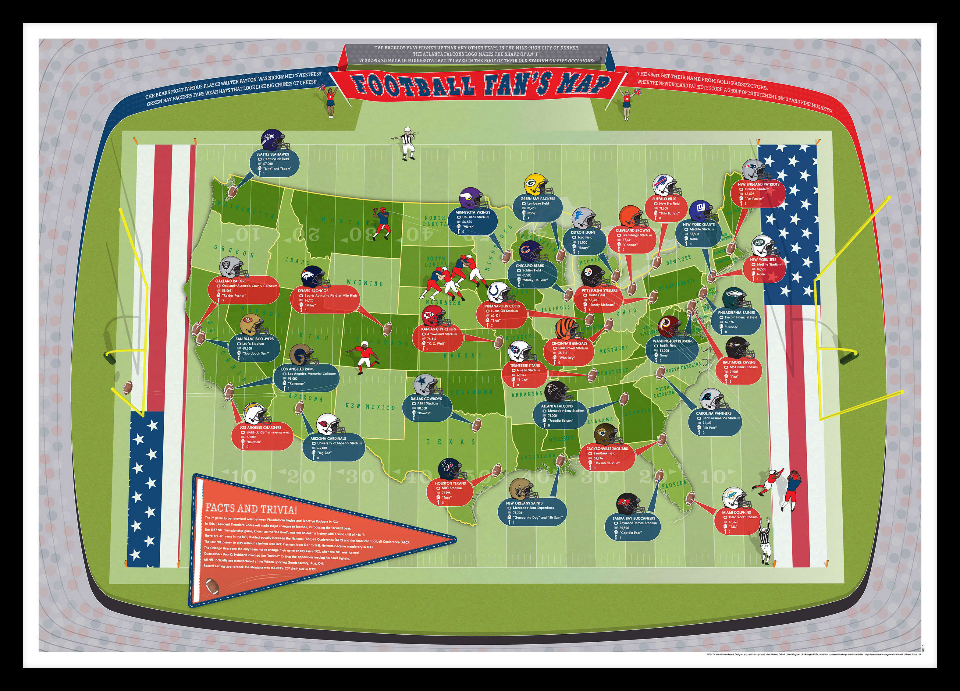 CM01617_M_PINBL - American Football Stadiums Map