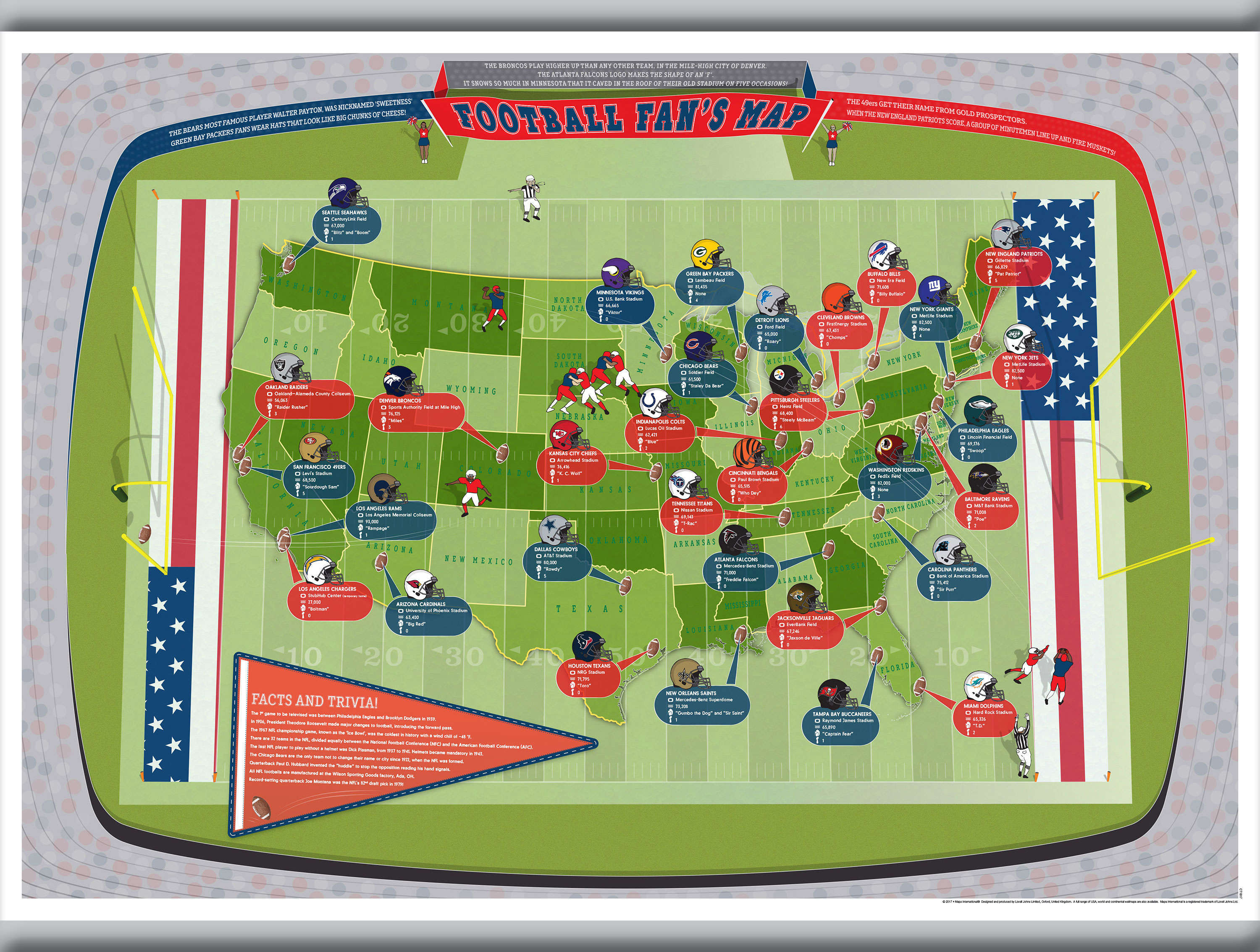 CM01617_M_PINOK - American Football Stadiums Map