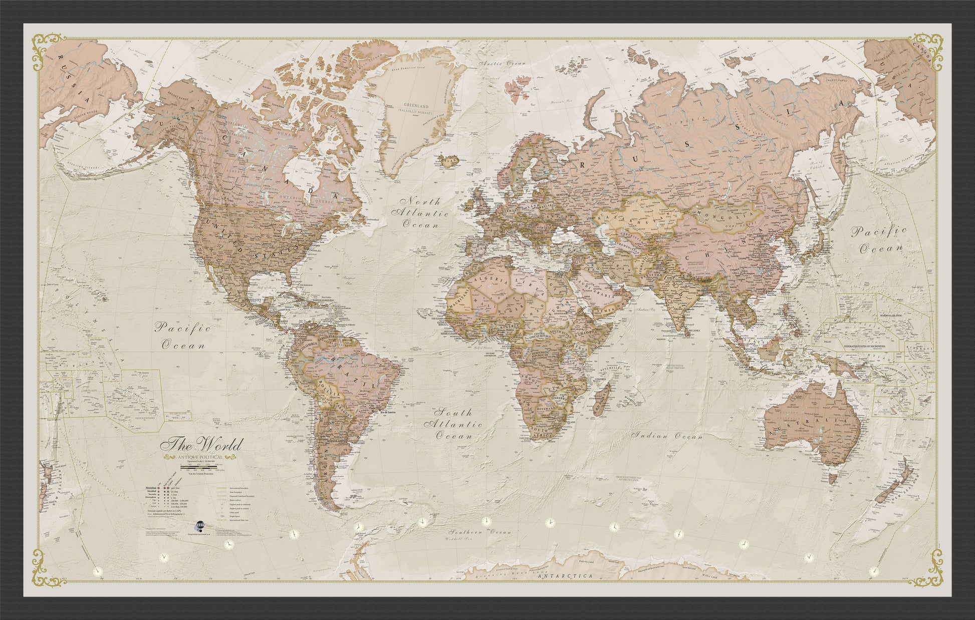 WM01164_S_BWBLA - Vintage Map of the World