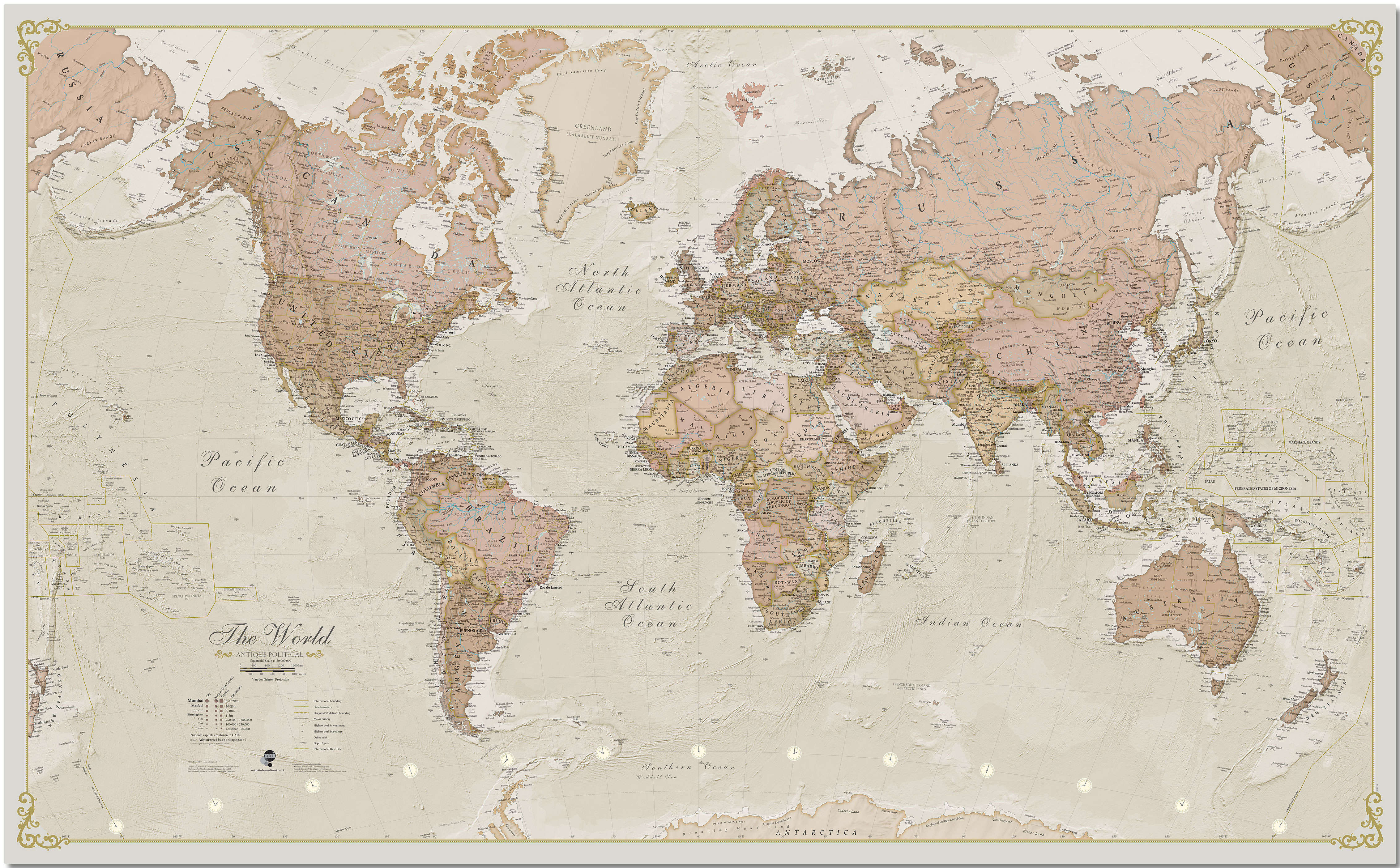 WM01164_S_PNBRD - Vintage Map of the World