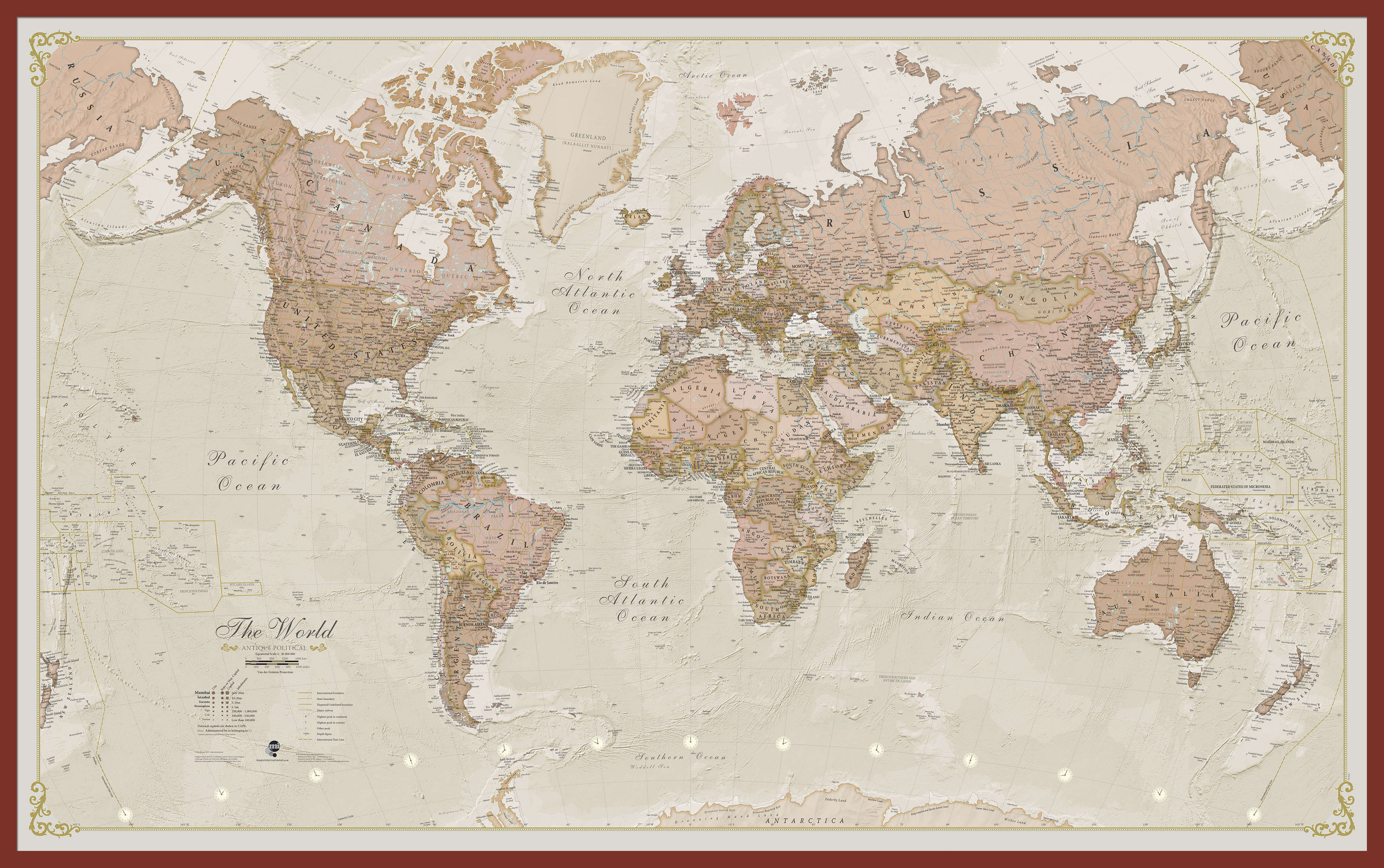 WM01164_L_LBDOK - Vintage Map of the World