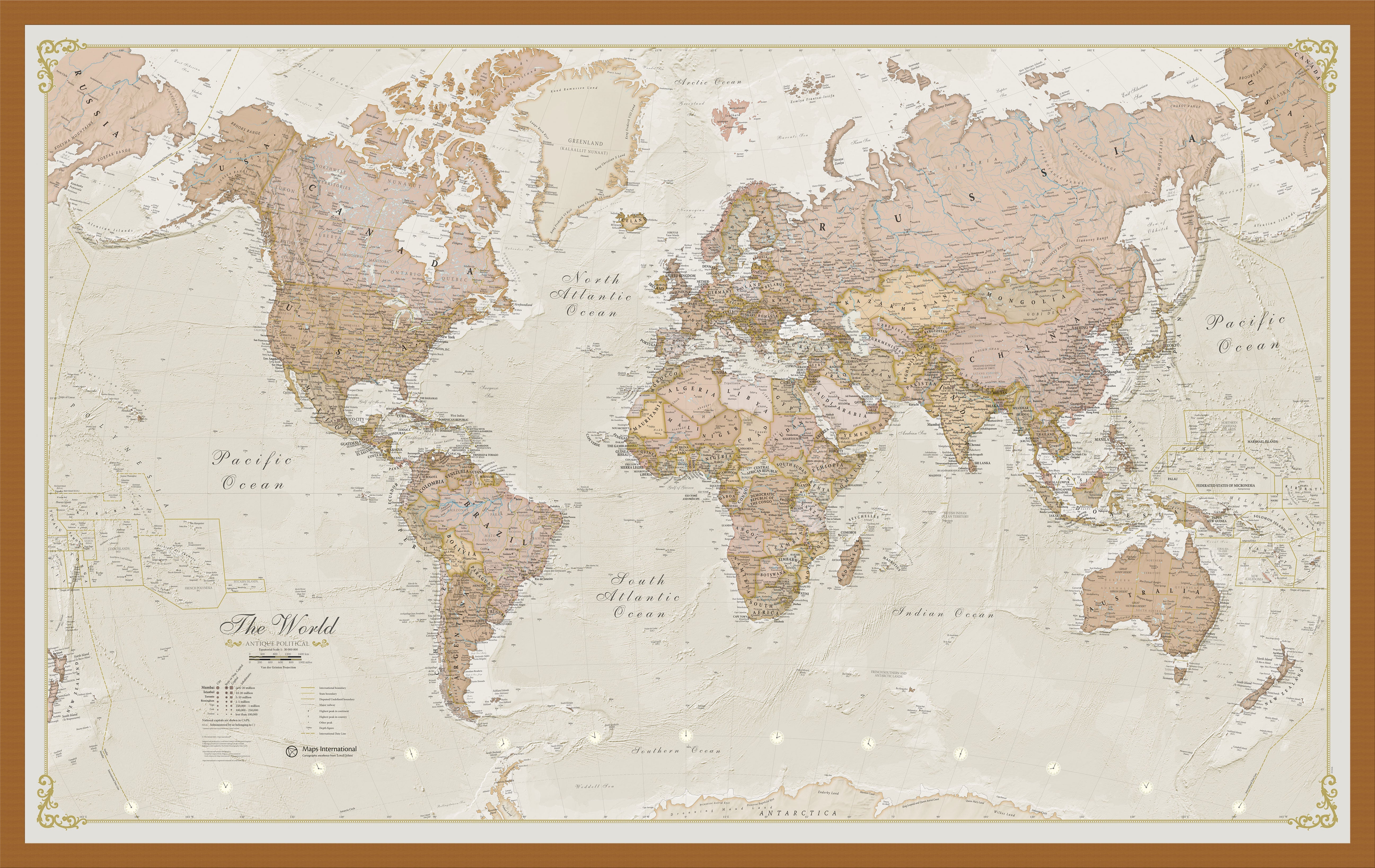 WM01164_L_WDTEA - Vintage Map of the World