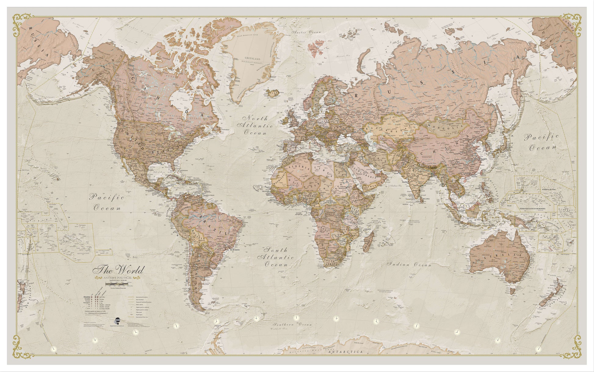 WM01164_L_LBWWH - Vintage Map of the World