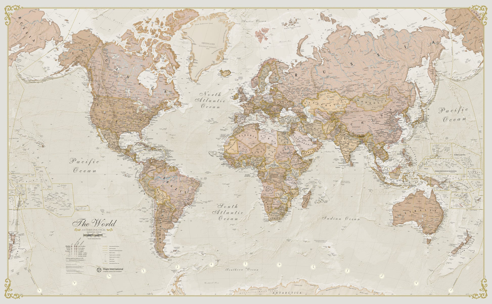 WM01164_L_PAPER - Vintage Map of the World