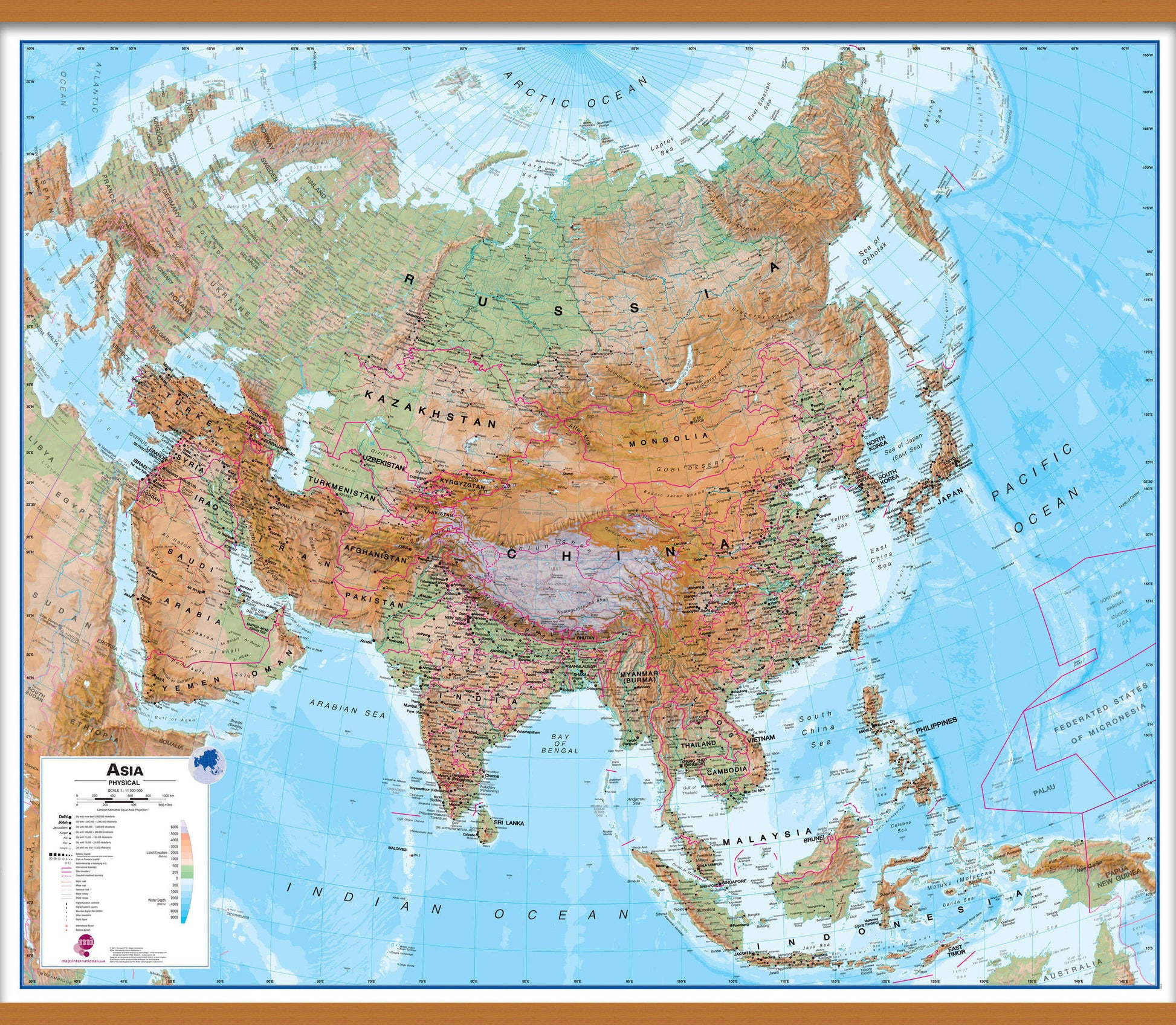 CT00407_L_CWDHB - Asia Wall Map Physical