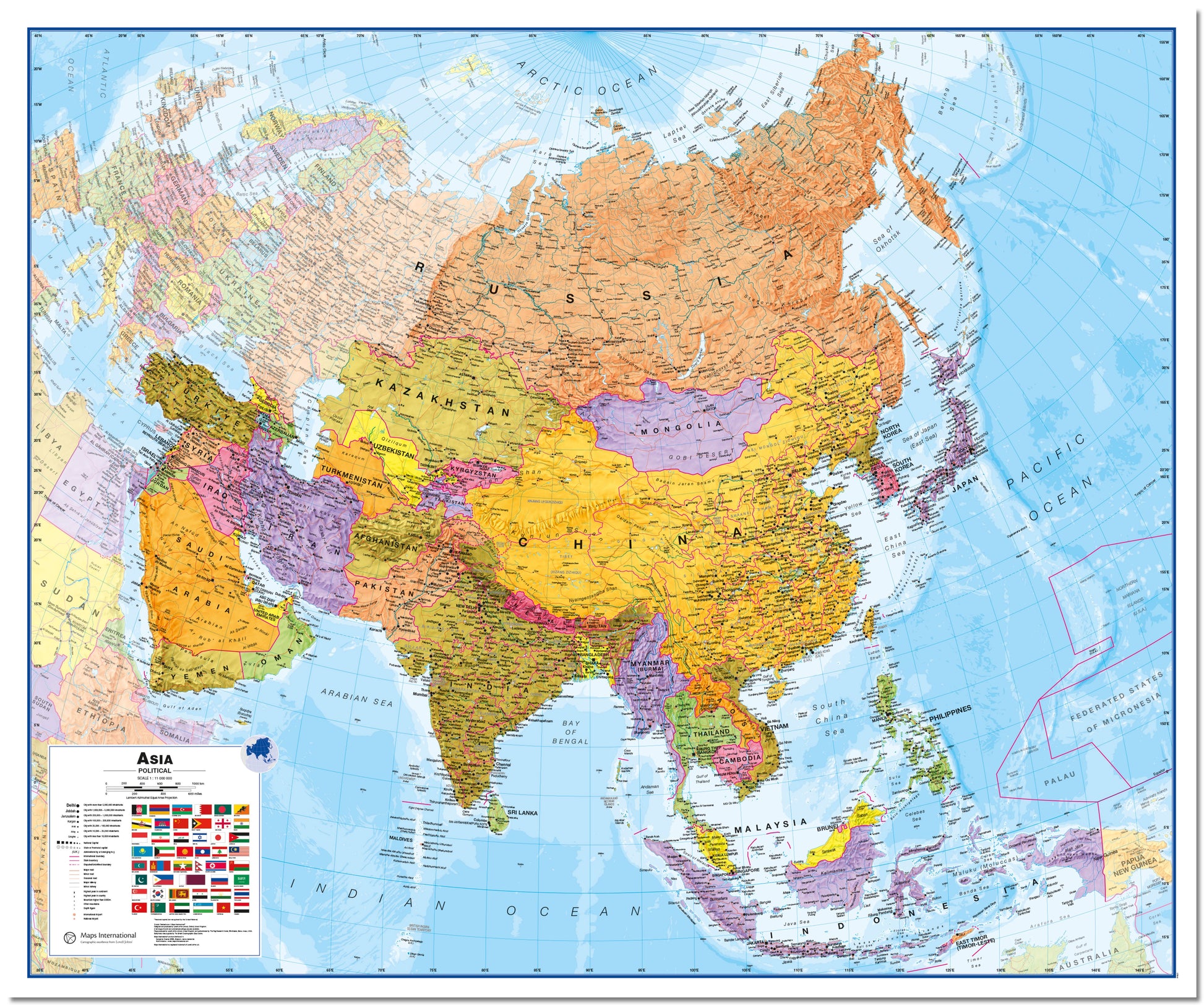 CT00016_LU_LMBRD - Asia Wall Map Political