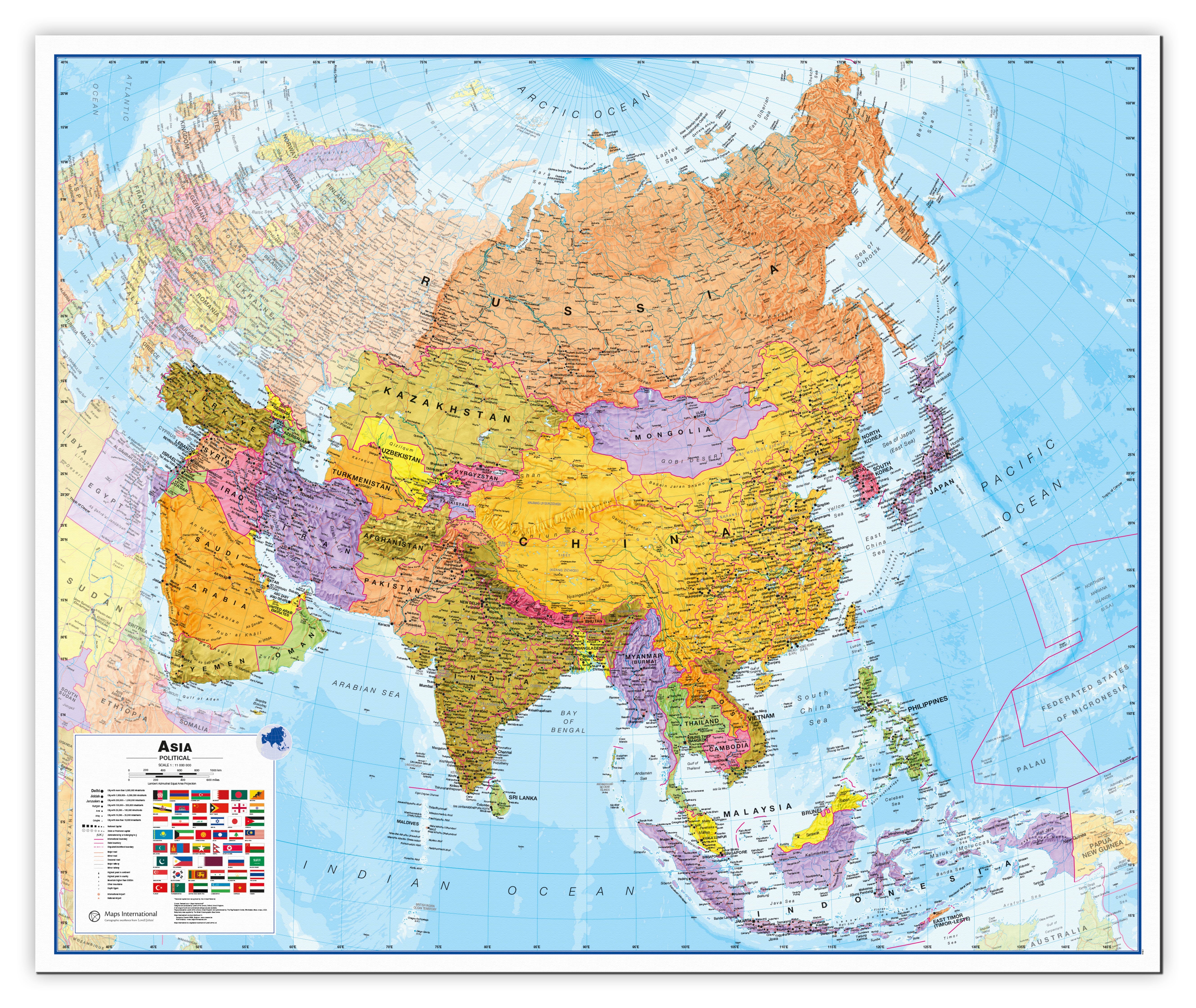 CT00016_LU_CANVA - Asia Wall Map Political