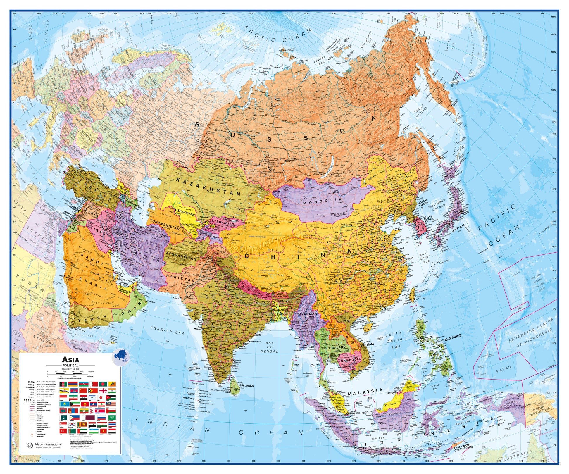 CT00016_LU_LAMIN - Asia Wall Map Political