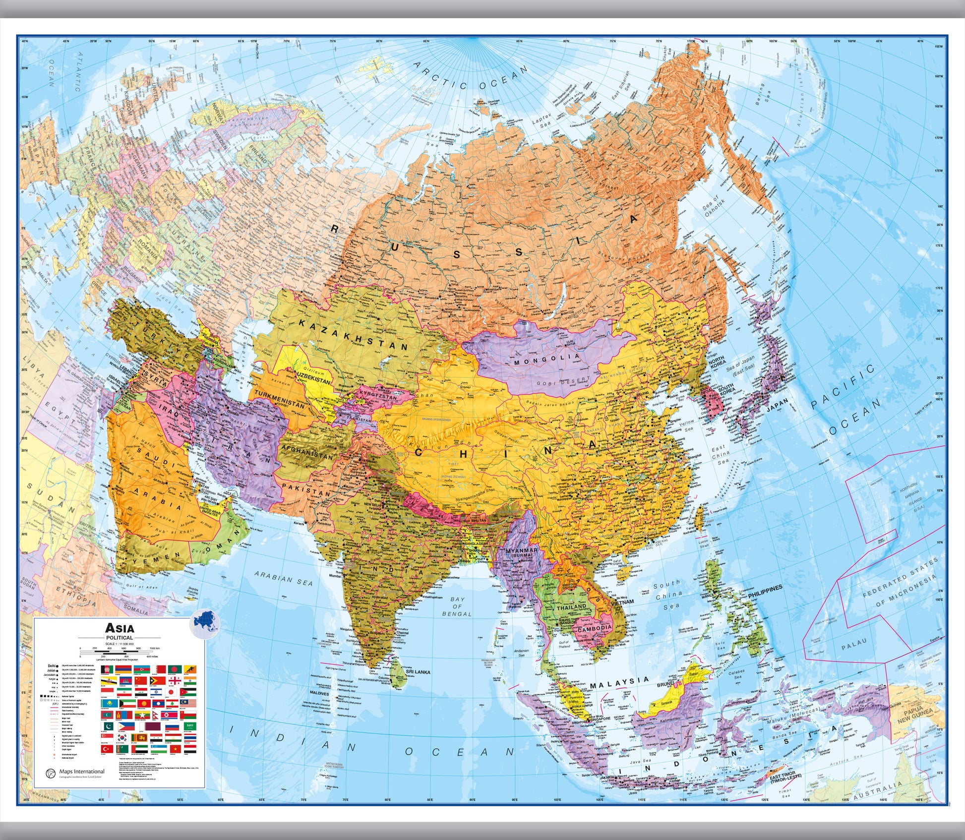 CT00016_LU_LAMHB - Asia Wall Map Political