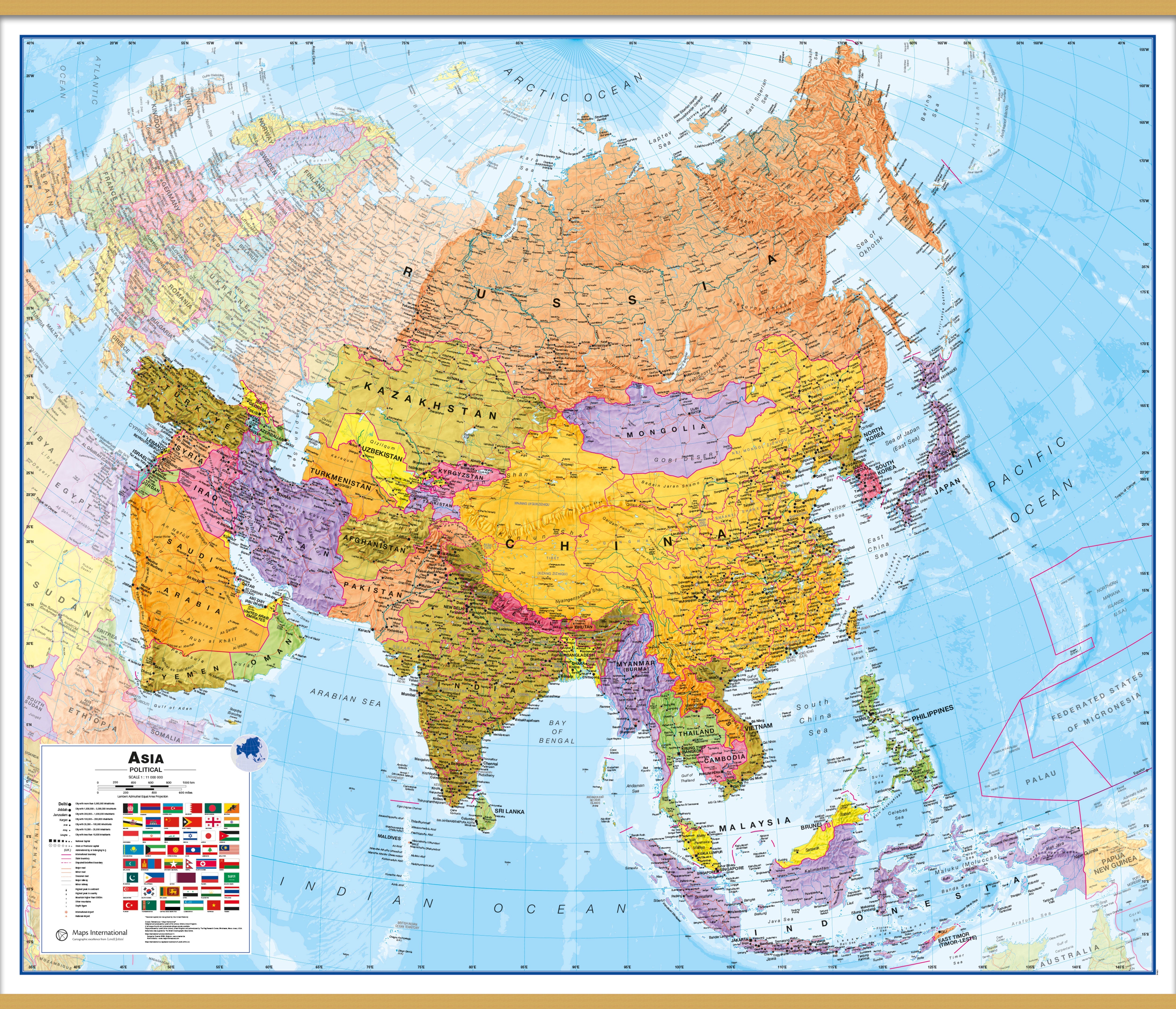 CT00016_LU_LWDHB - Asia Wall Map Political
