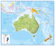 CT00017_LU_PAPER - Australasia Wall Map Political