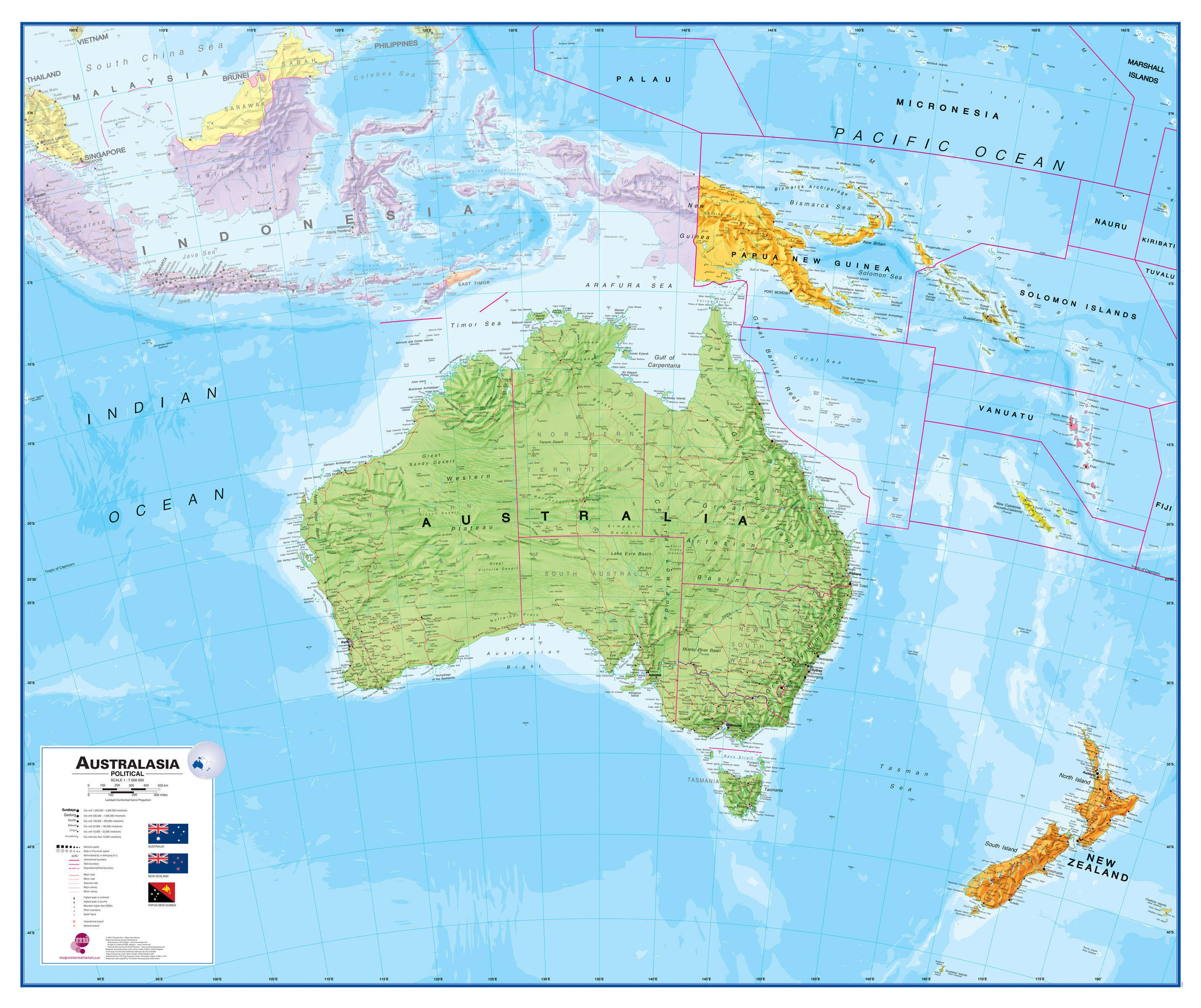 CT00017_L_CANRL - Australasia Wall Map Political