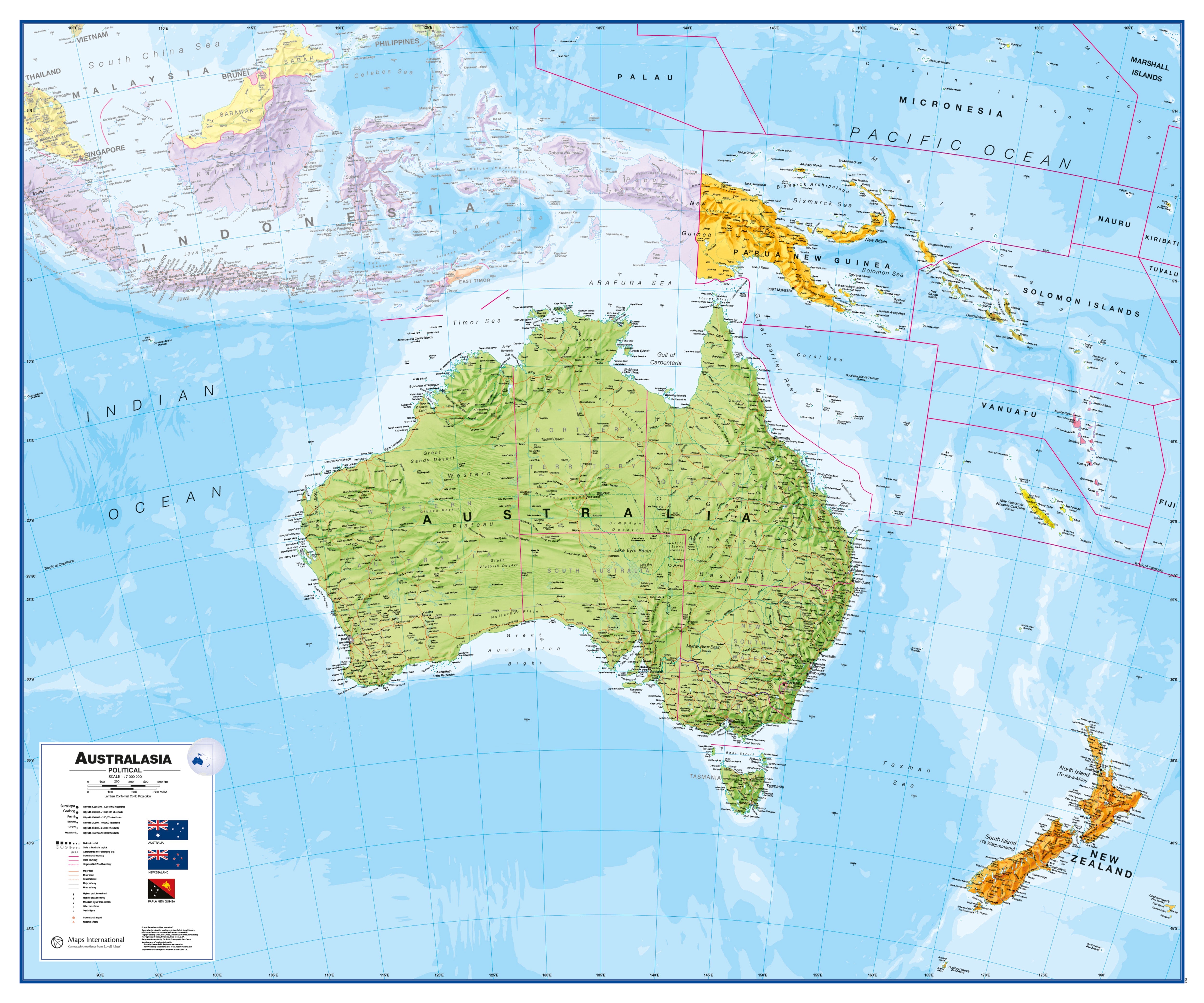 CT00017_LU_CANRL - Australasia Wall Map Political