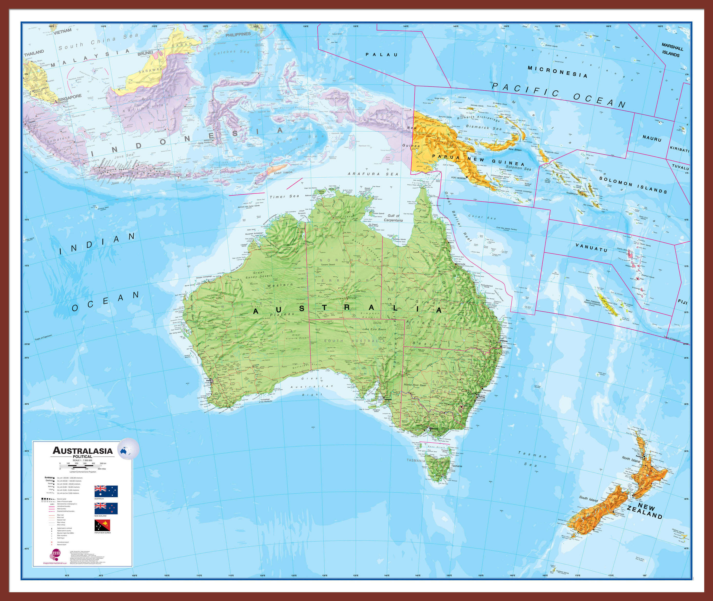 CT00017_L_LBDOK - Australasia Wall Map Political