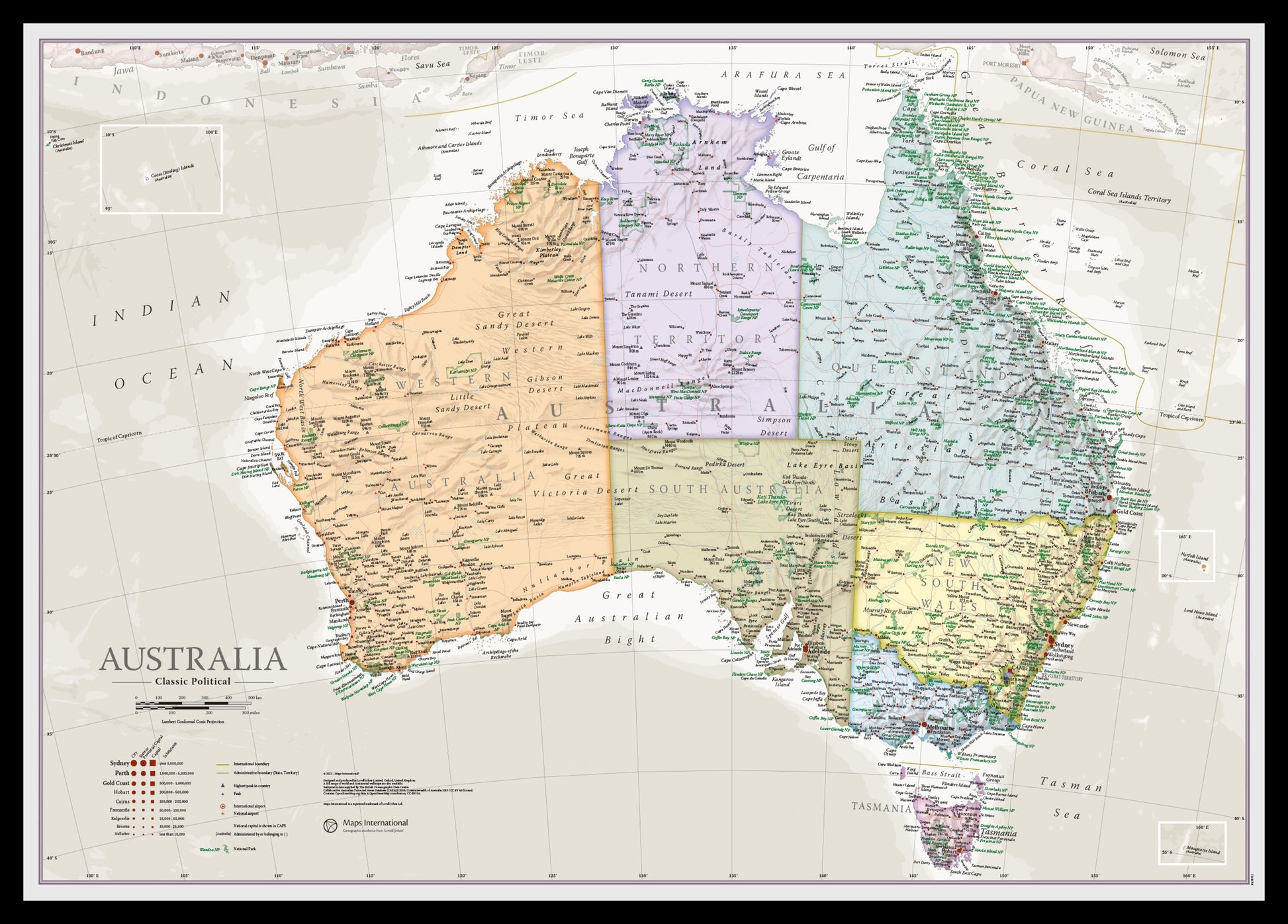 CM01750_M_PINBL - Australia Classic Wall Map