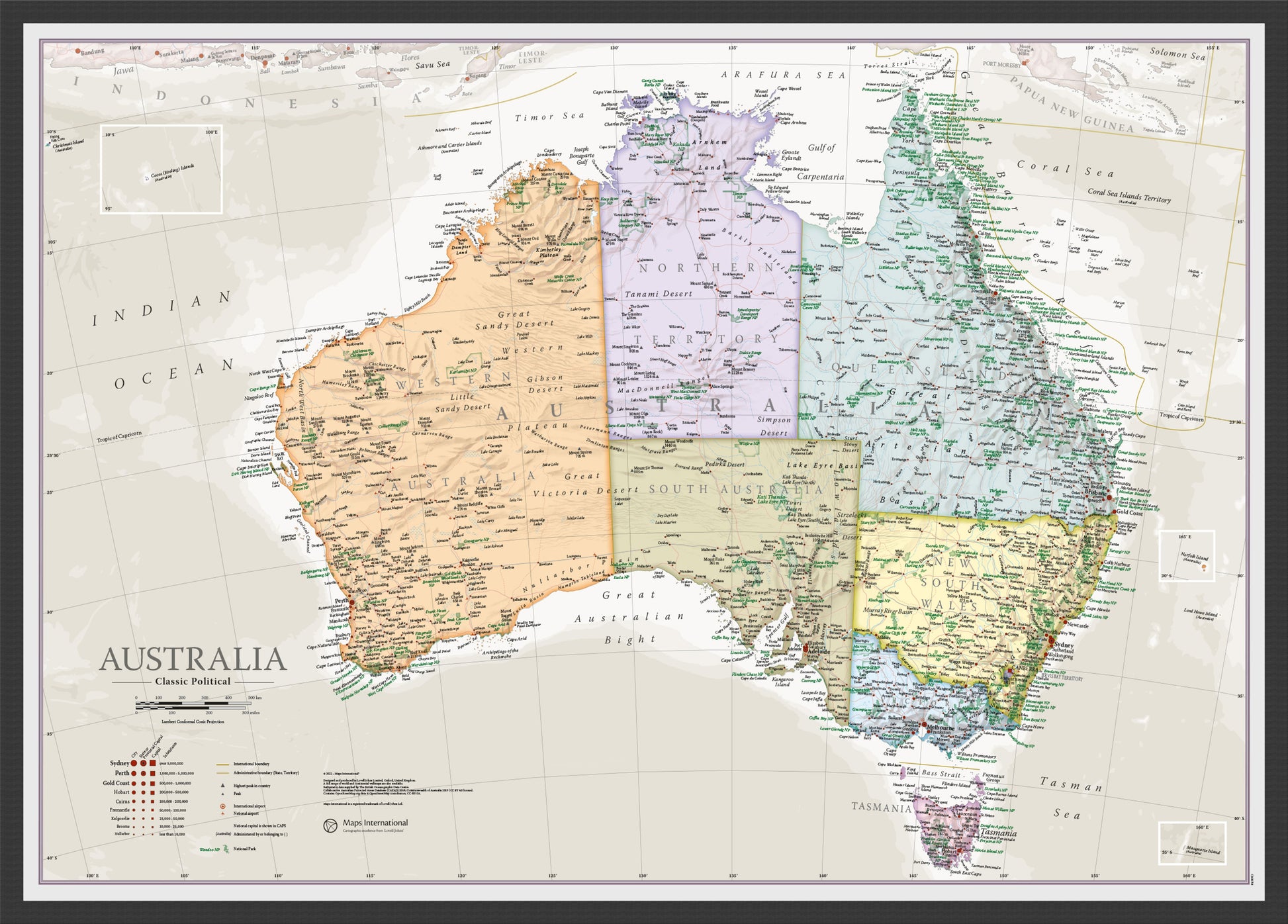 CM01750_L_WDBLA - Australia Classic Wall Map