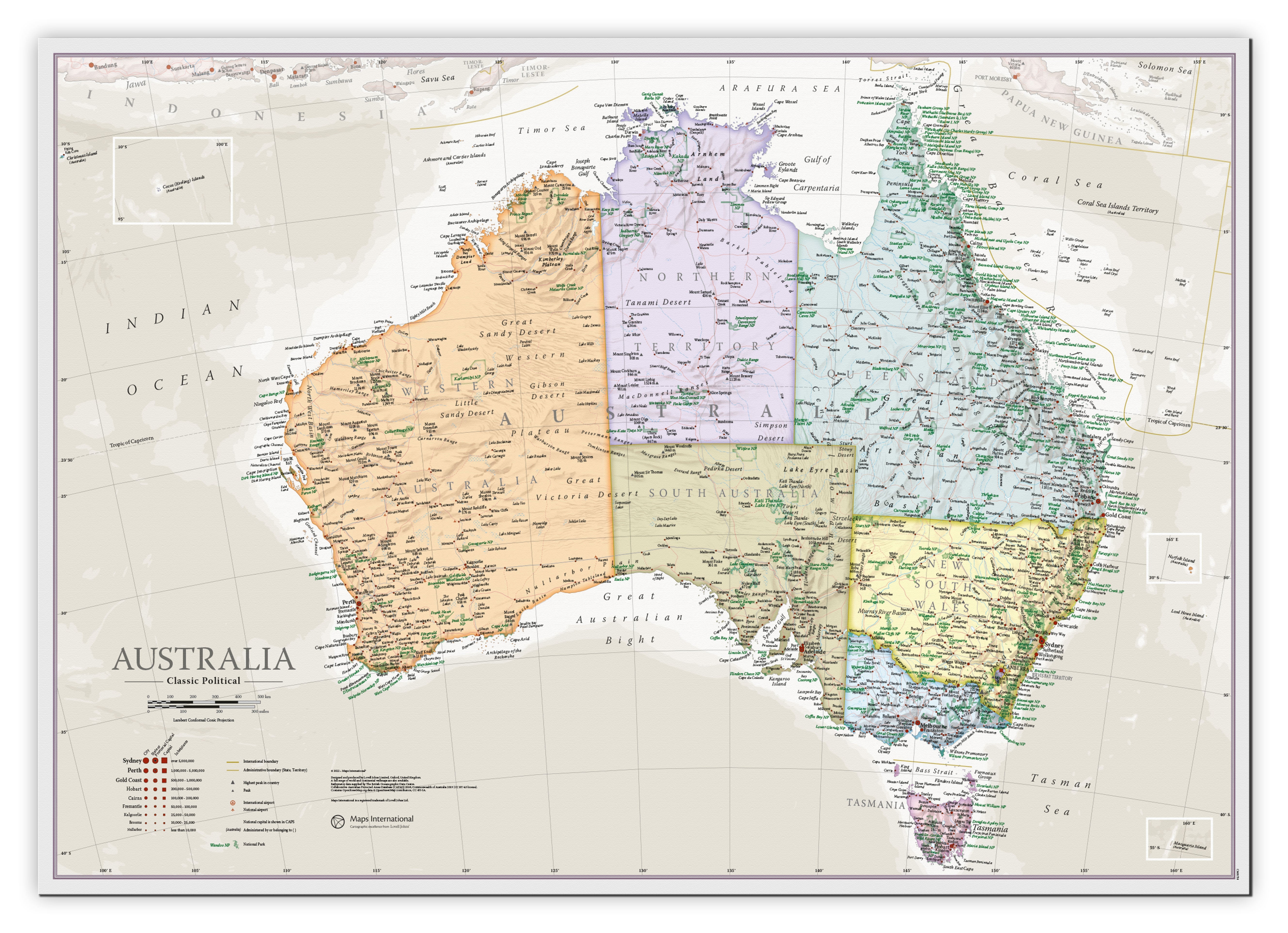 CM01750_S_CANVA - Australia Classic Wall Map